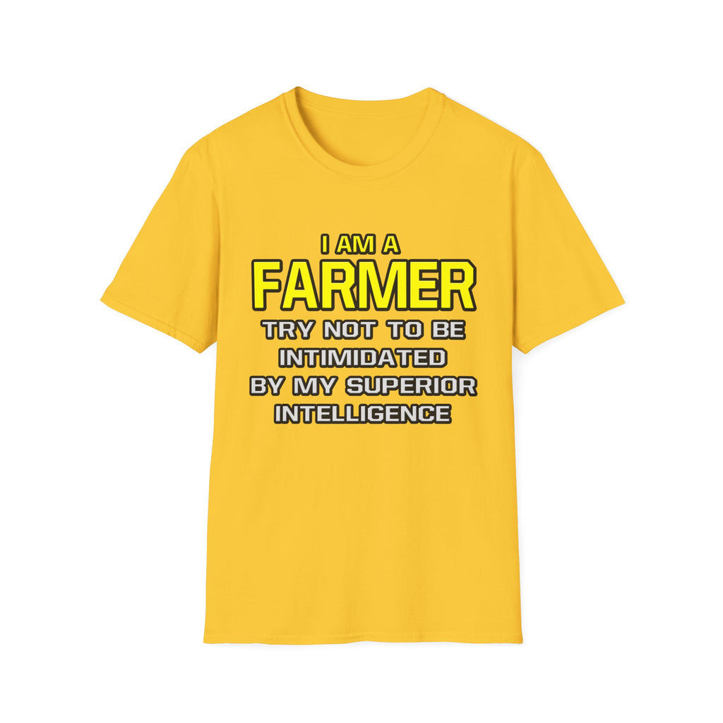 Farmer...Superior Intelligence - Unisex Softstyle T-Shirt