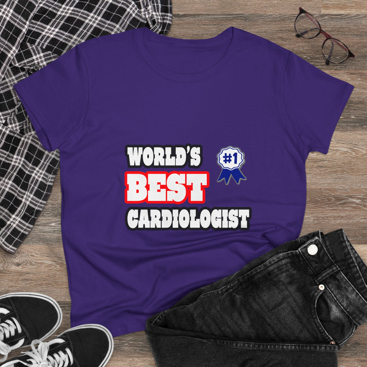 World's Best Cardiologist - Women's Midweight Cotton Tee