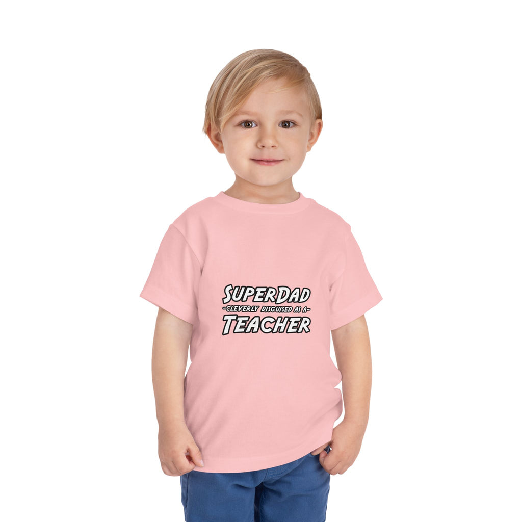 superdad dark teacher - Toddler Short Sleeve Tee