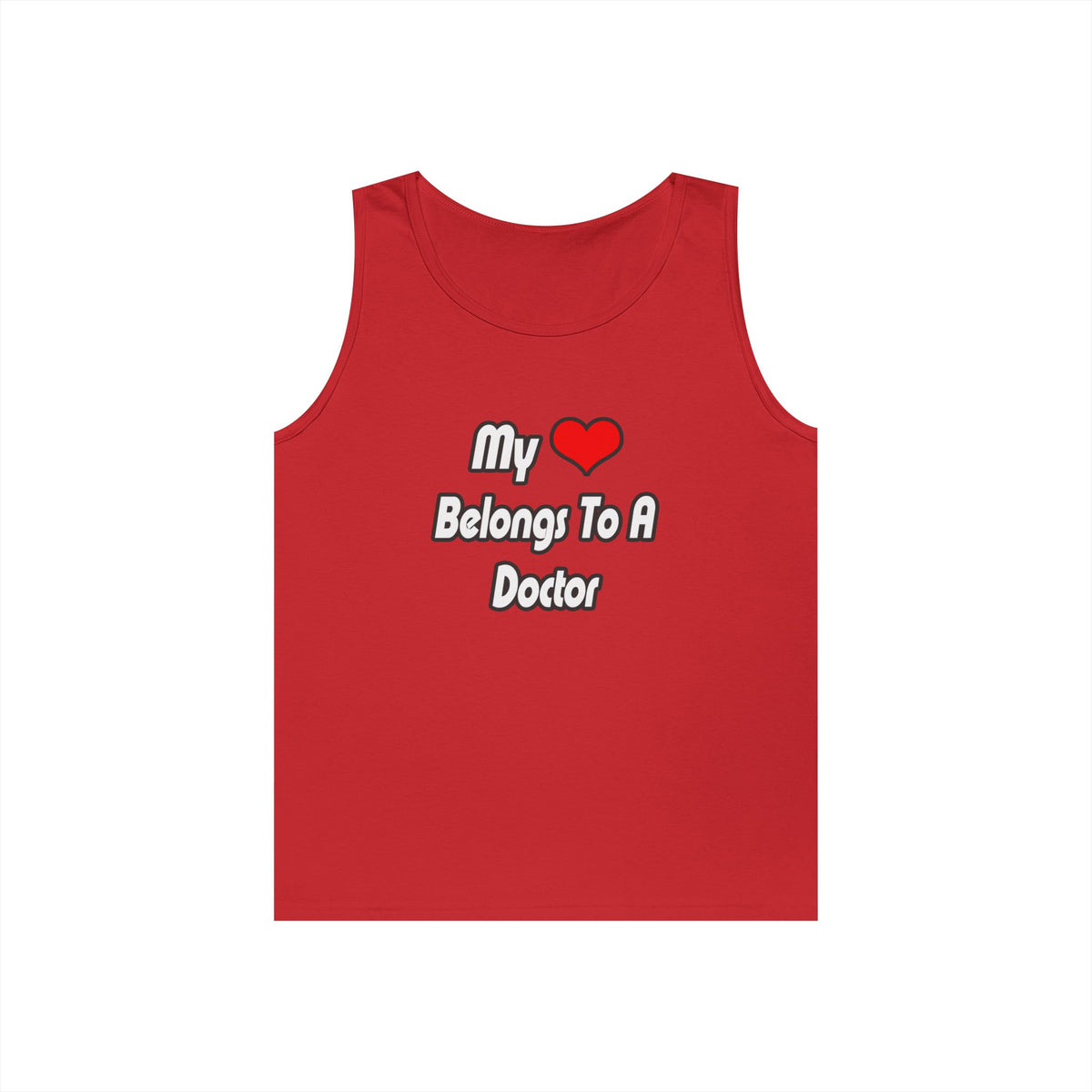 My Heart Belongs To A Doctor - Unisex Heavy Cotton Tank Top