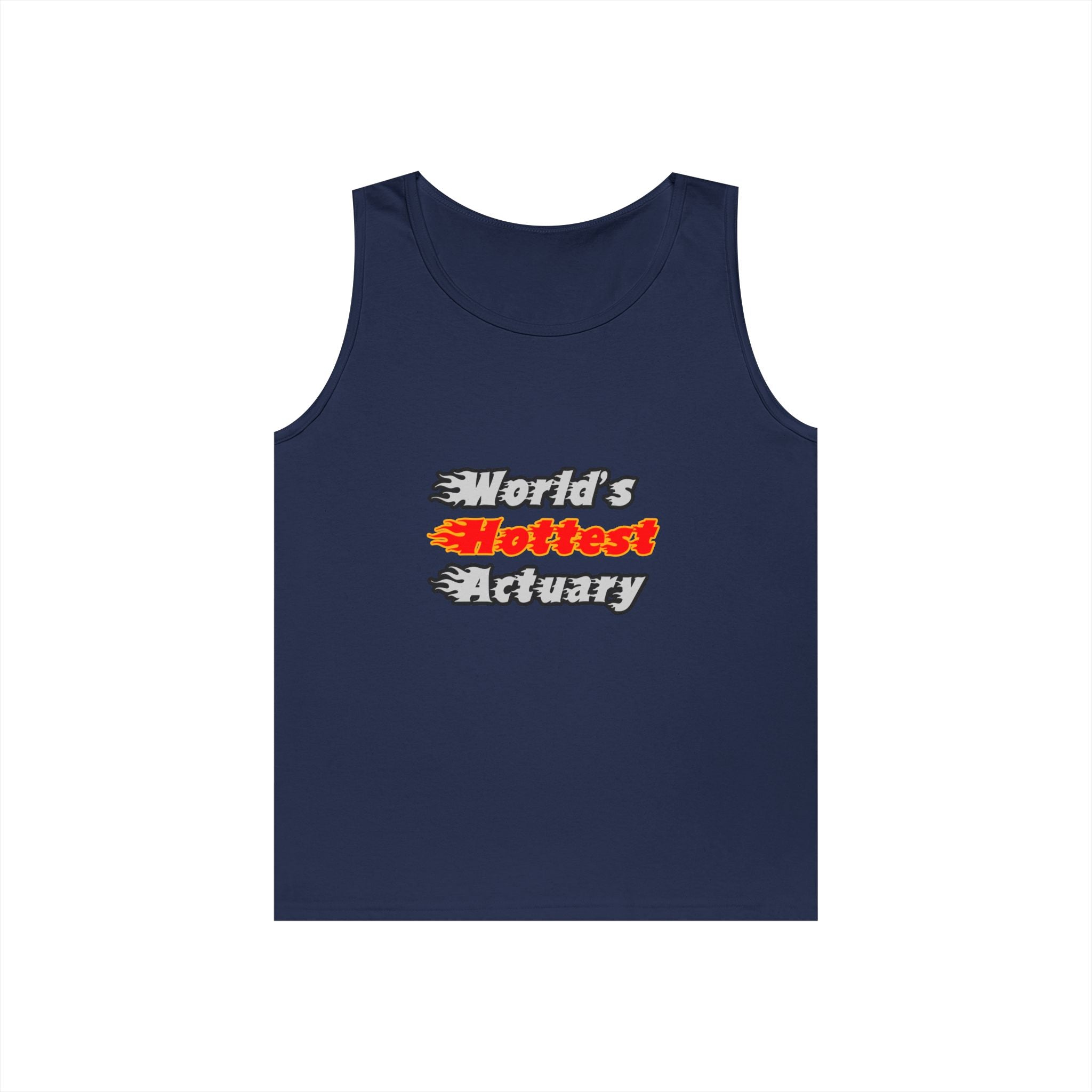 World's Hottest Actuary - Unisex Heavy Cotton Tank Top