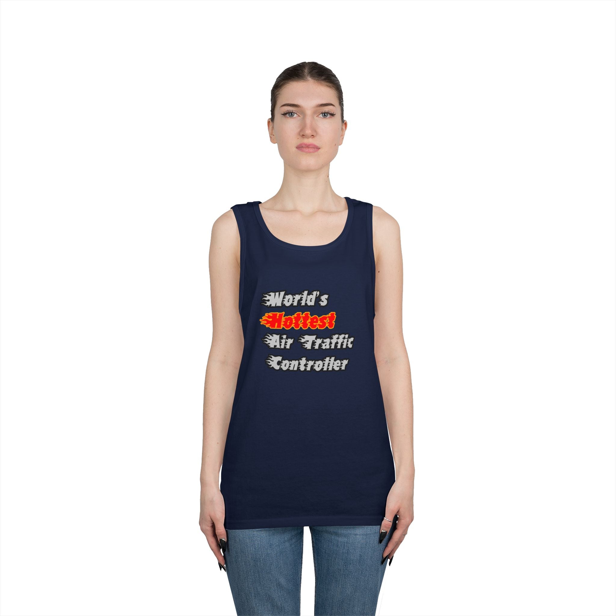 World's Hottest Air Traffic Controller - Unisex Heavy Cotton Tank Top
