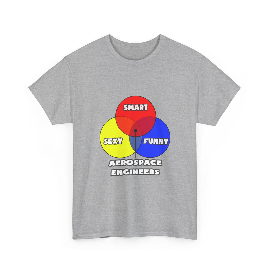 Venn Diagram .. Aerospace Engineers - Unisex Heavy Cotton Tee