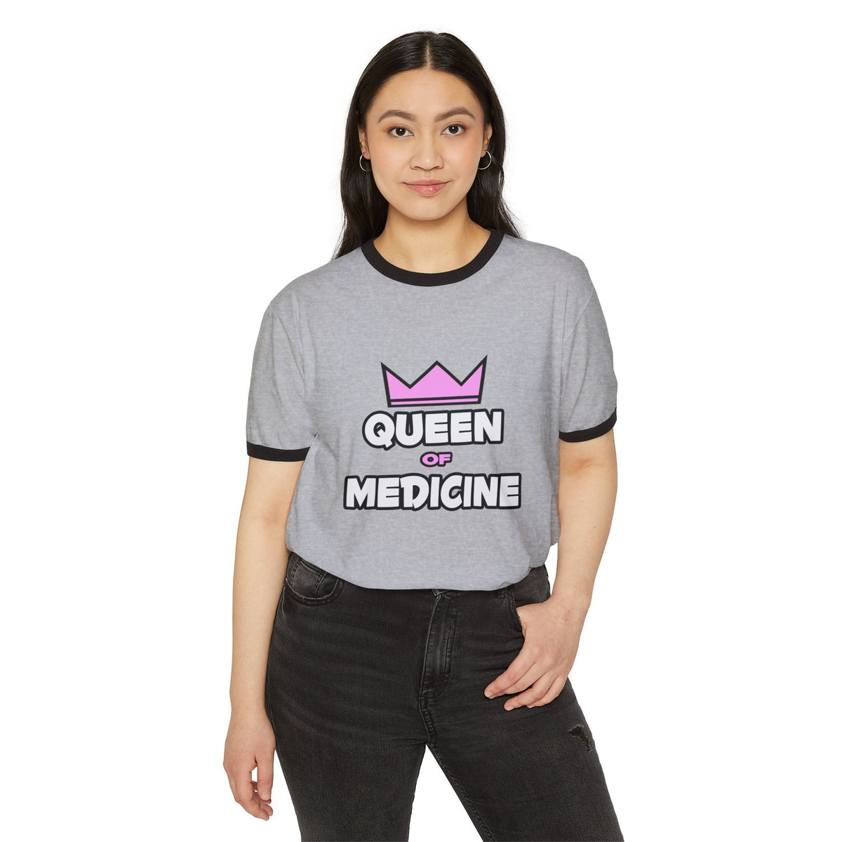 Queen of Medicine - Unisex Cotton Ringer T-Shirt