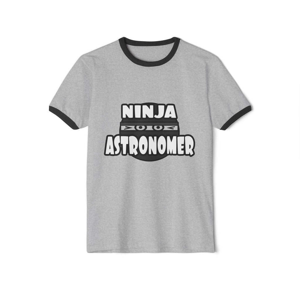 Ninja Astronomer - Unisex Cotton Ringer T-Shirt