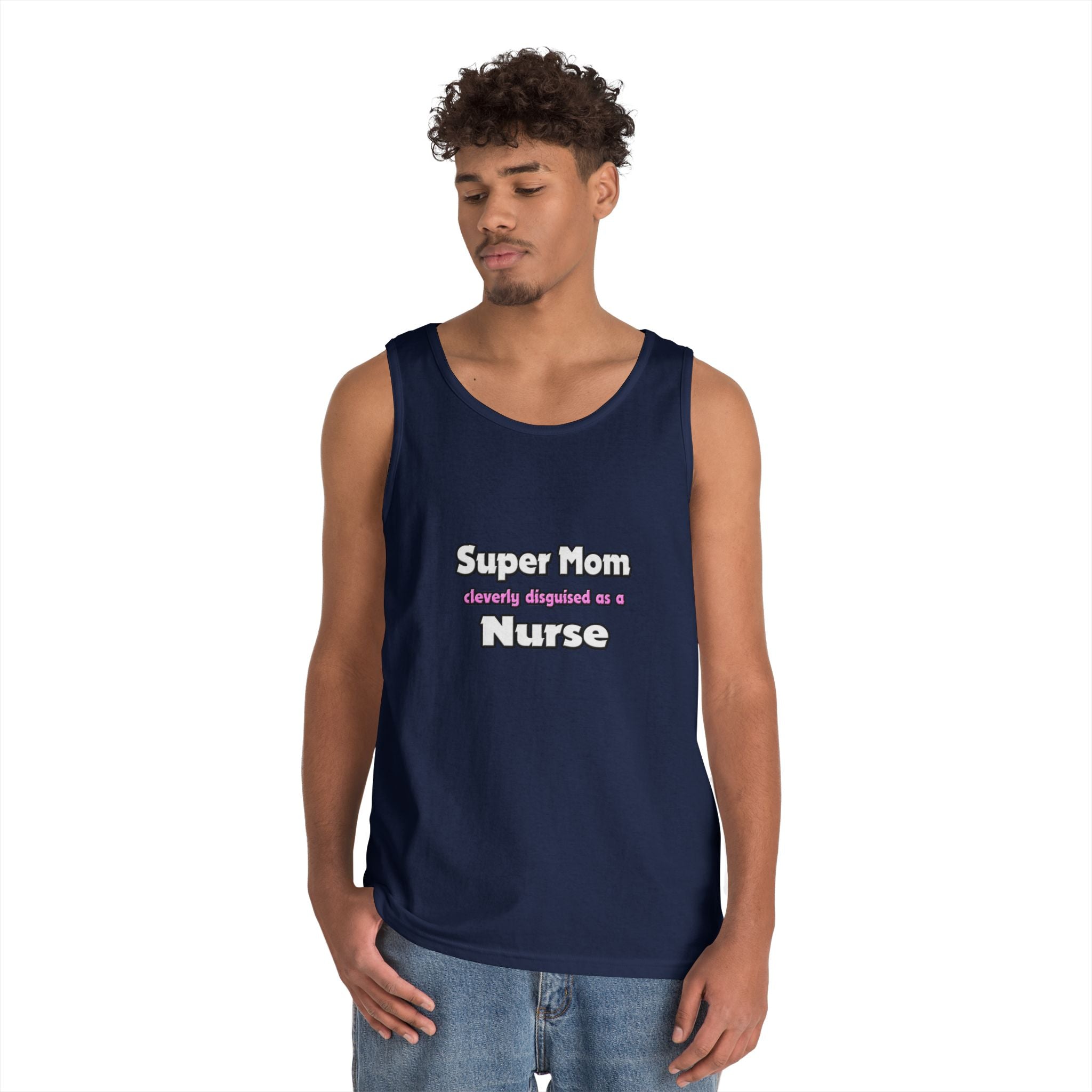 Super Mom ... Nurse - Unisex Heavy Cotton Tank Top