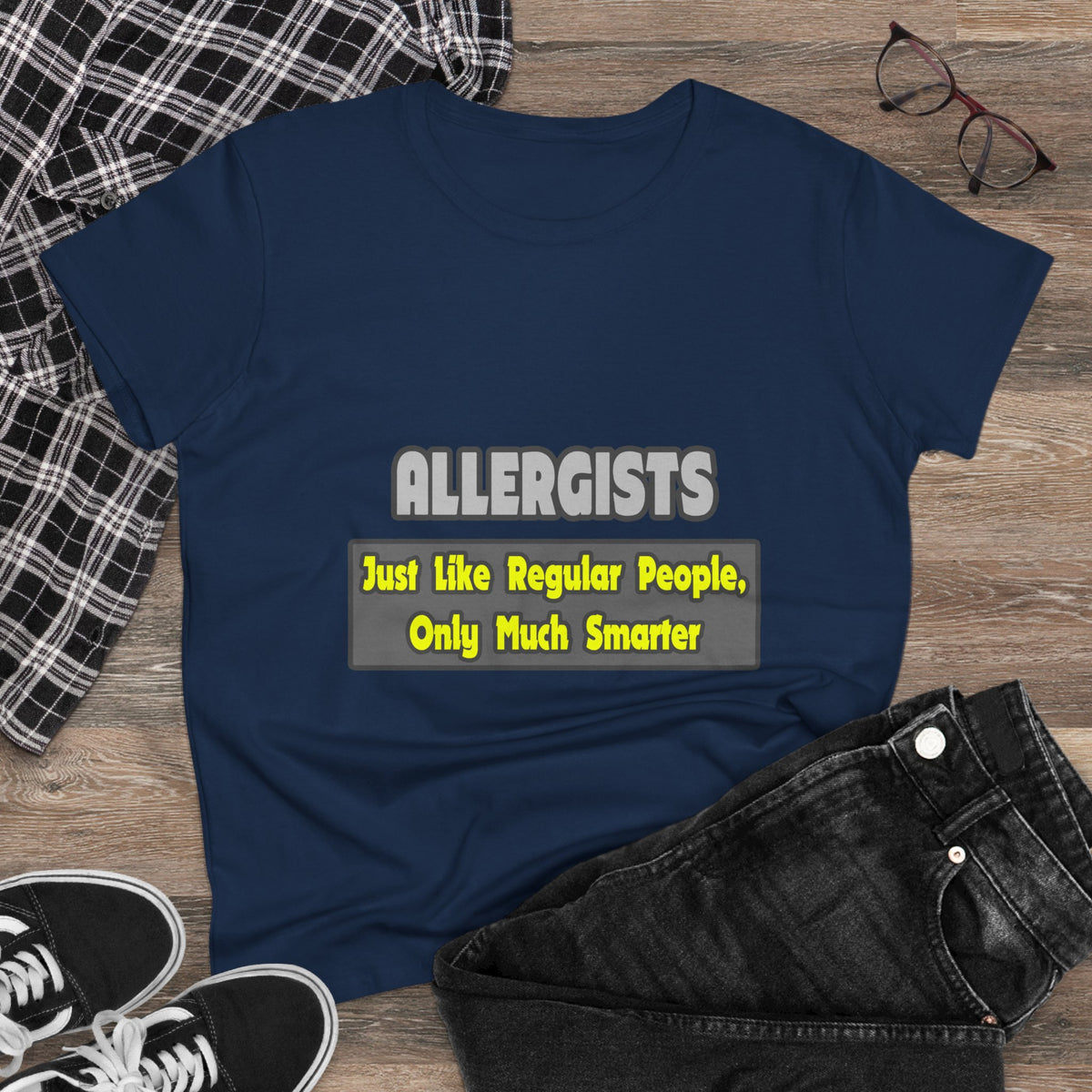 Allergists .. Smarter - Women's Midweight Cotton Tee