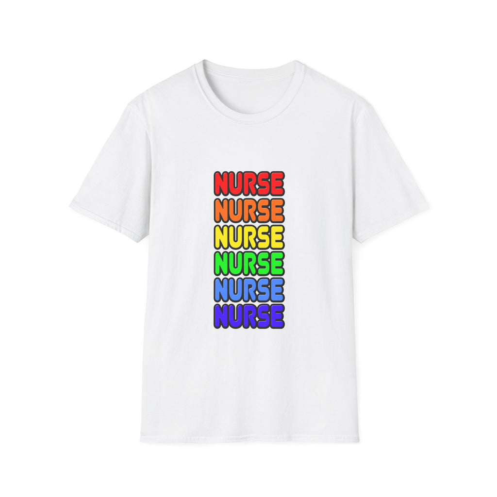 Rainbow Nurse - Unisex Softstyle T-Shirt