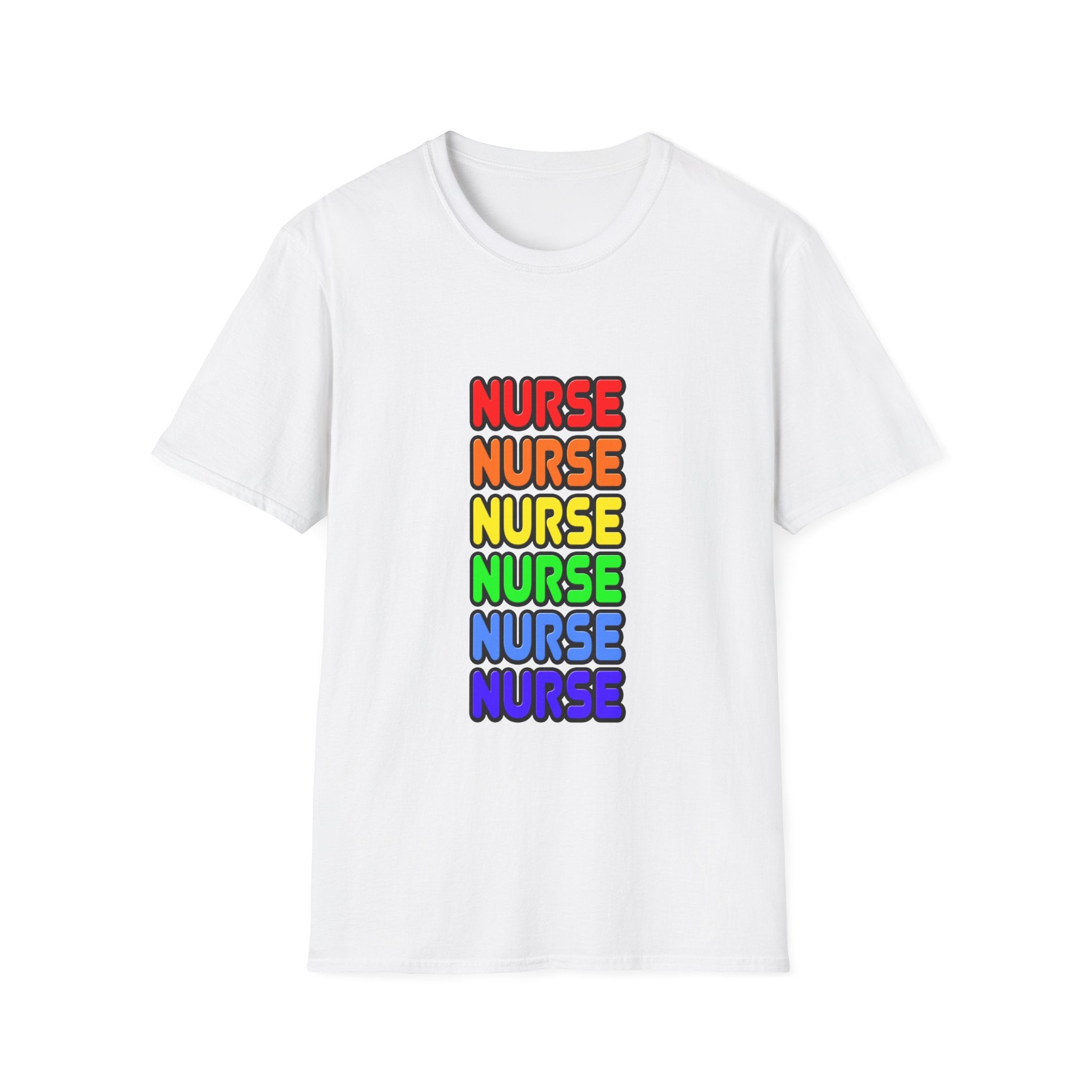 Rainbow Nurse - Unisex Softstyle T-Shirt