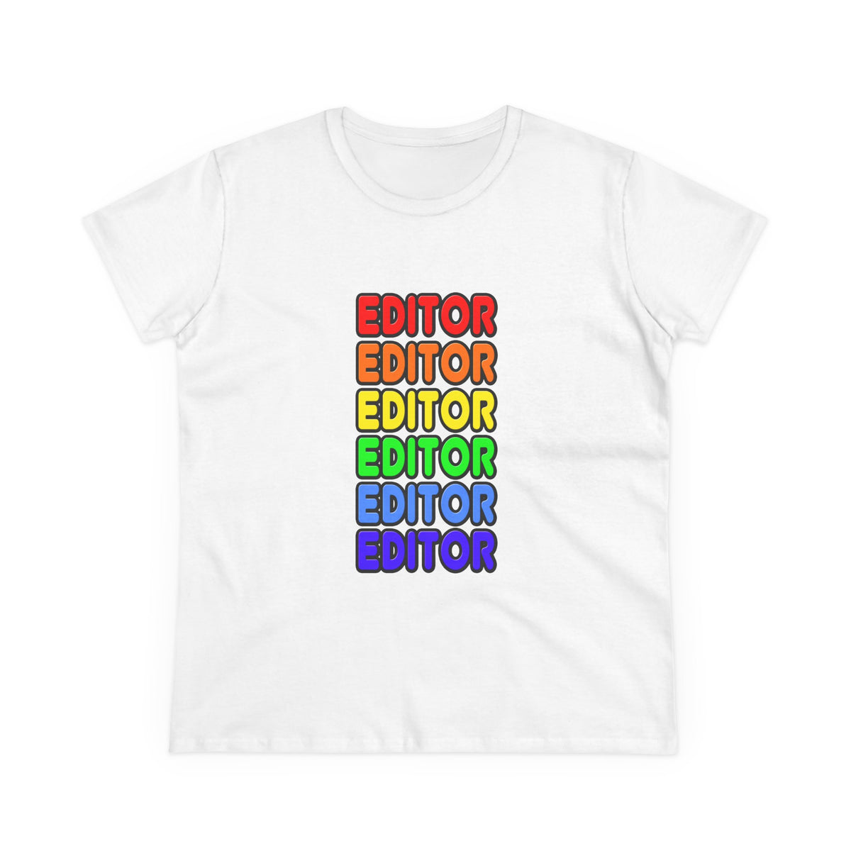 Rainbow Editor - Women's Midweight Cotton Tee
