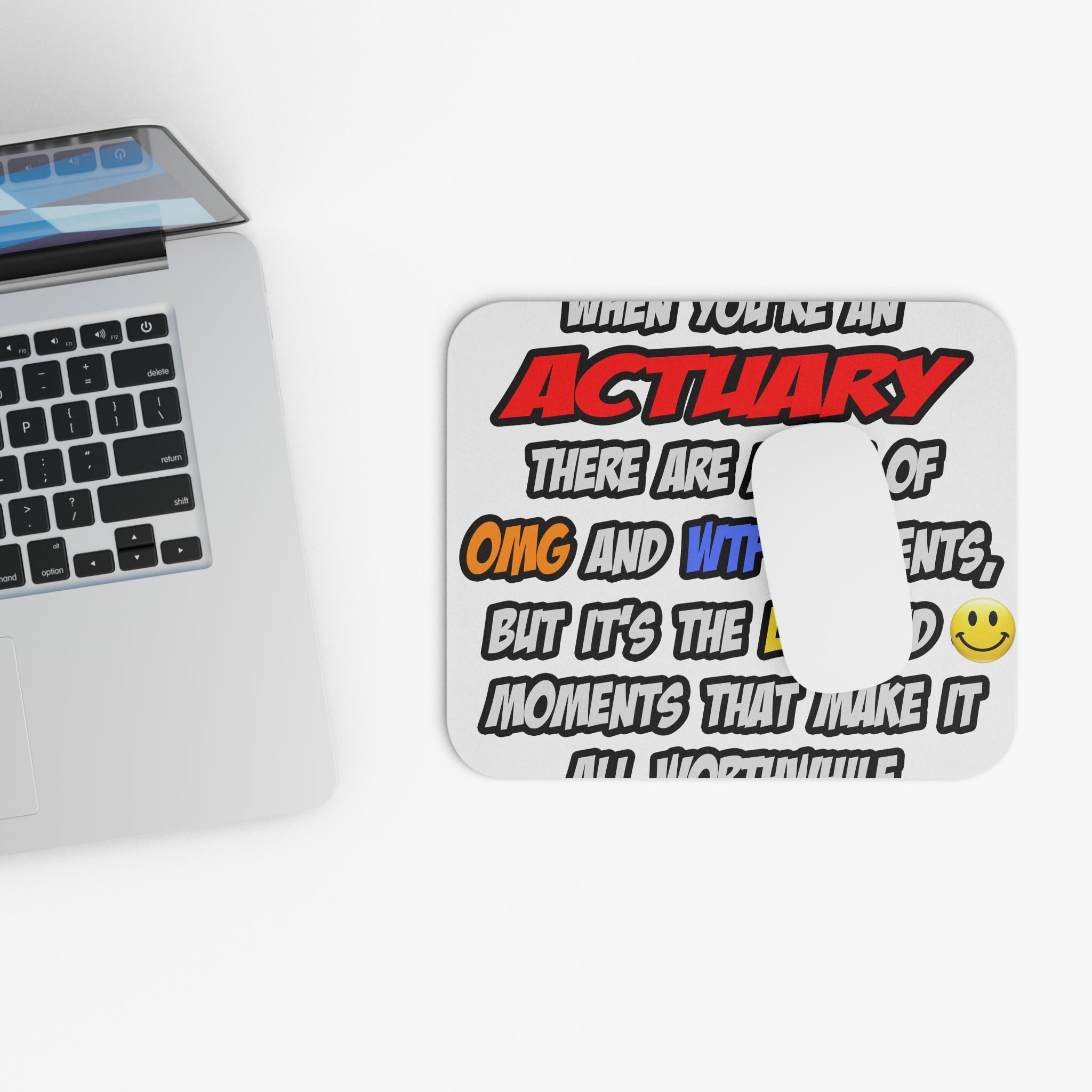 Actuary .. OMG WTF LOL - Mouse Pad (Rectangle)