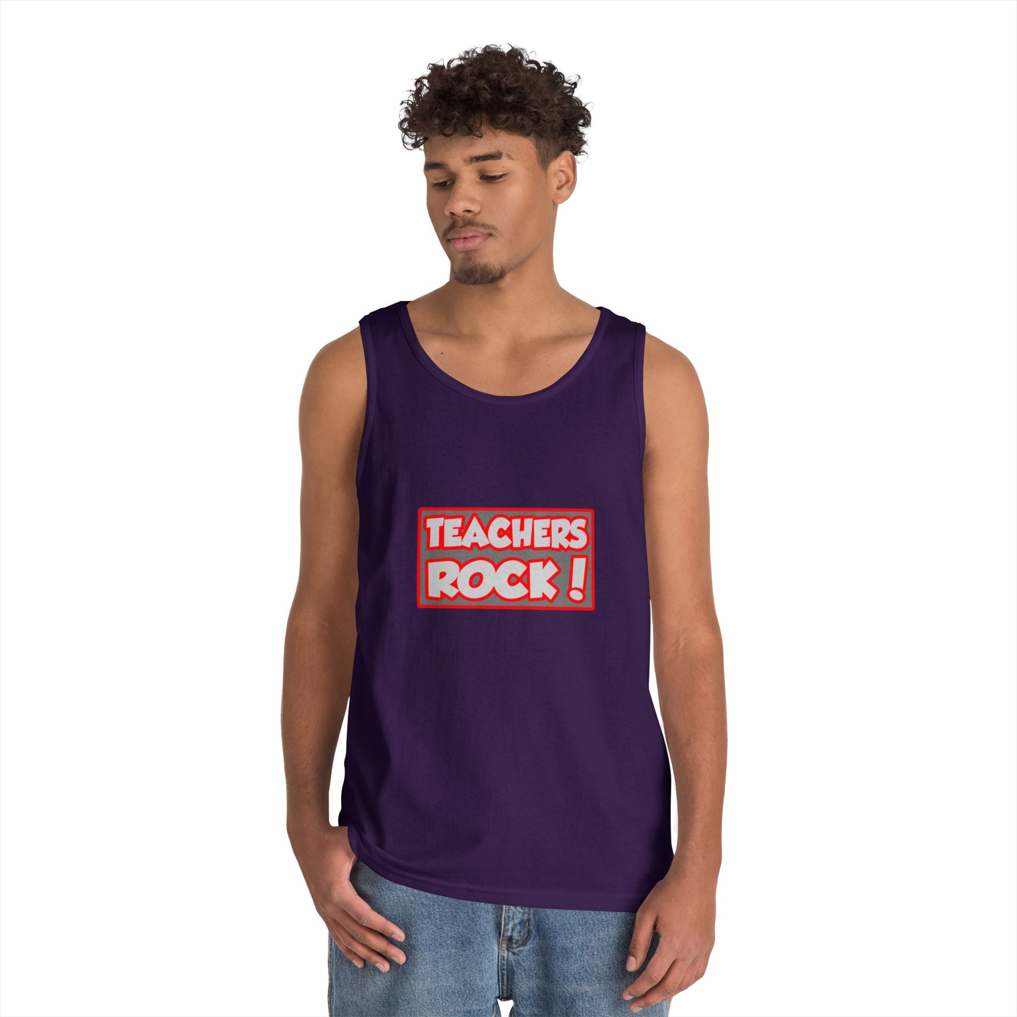 Teachers Rock! - Unisex Heavy Cotton Tank Top