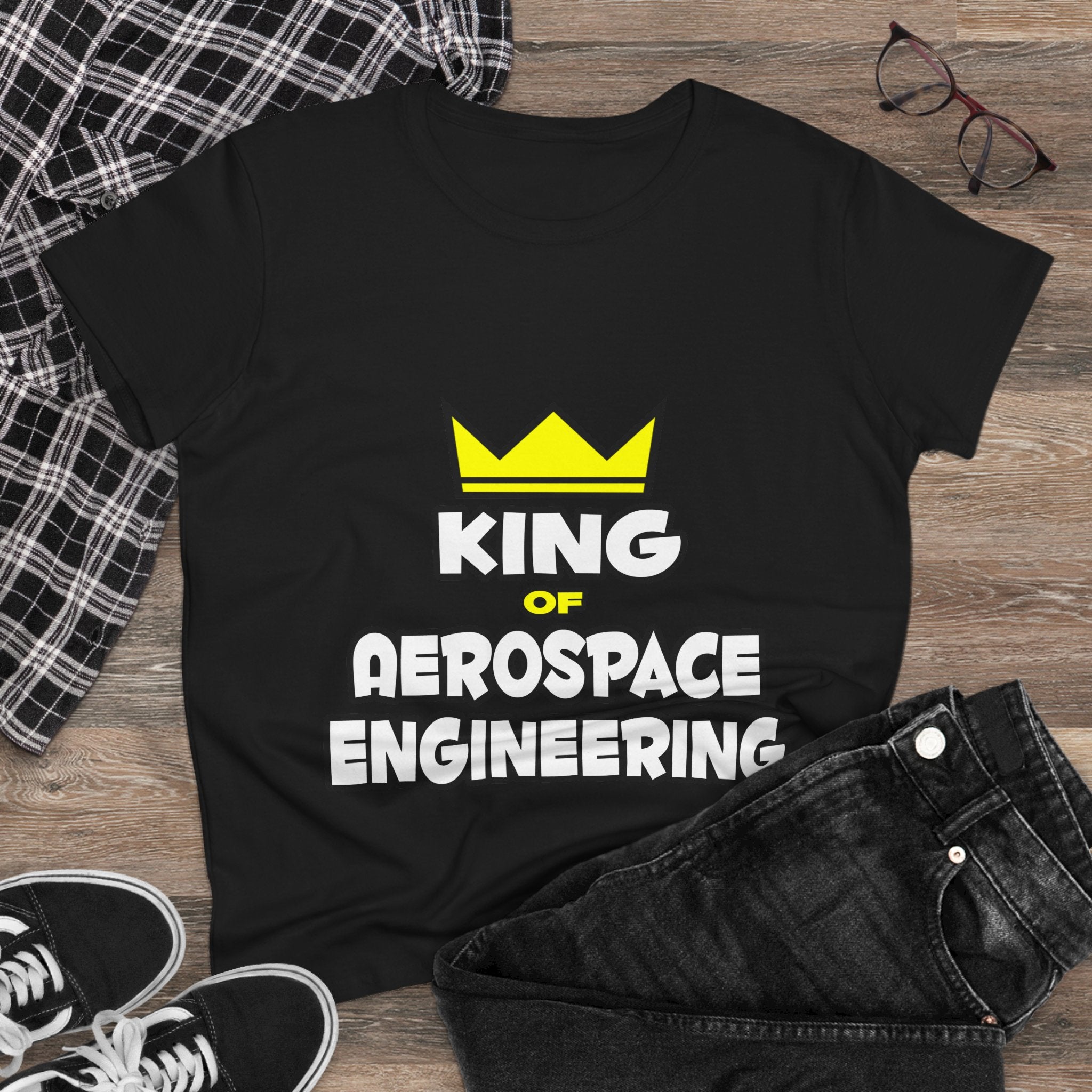 King of Aerospace Engineering - Women's Midweight Cotton Tee
