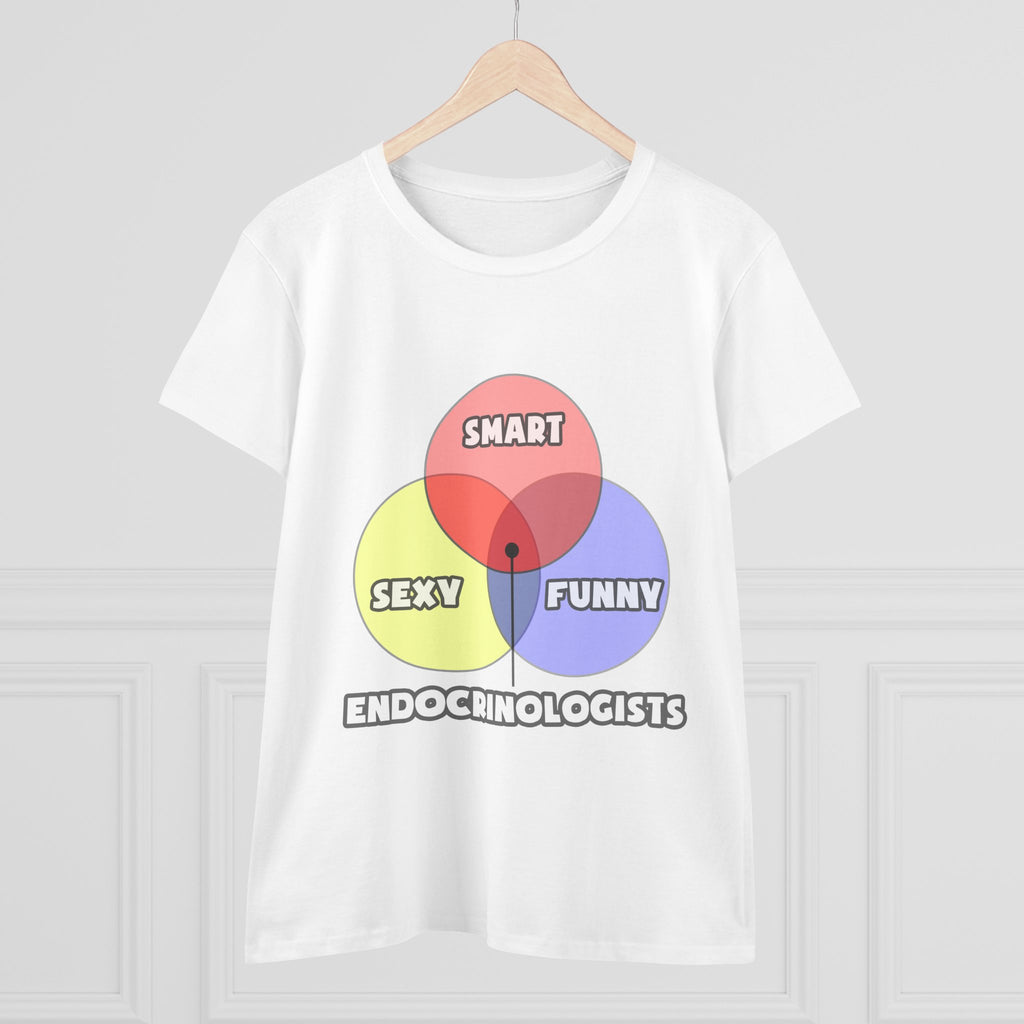 Venn Diagram .. Endocrinologists - Women's Midweight Cotton Tee