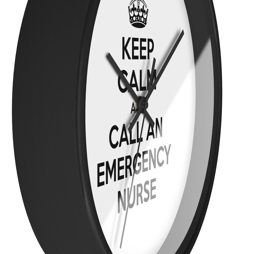 Keep Calm and Call an Emergency Nurse - Wall Clock