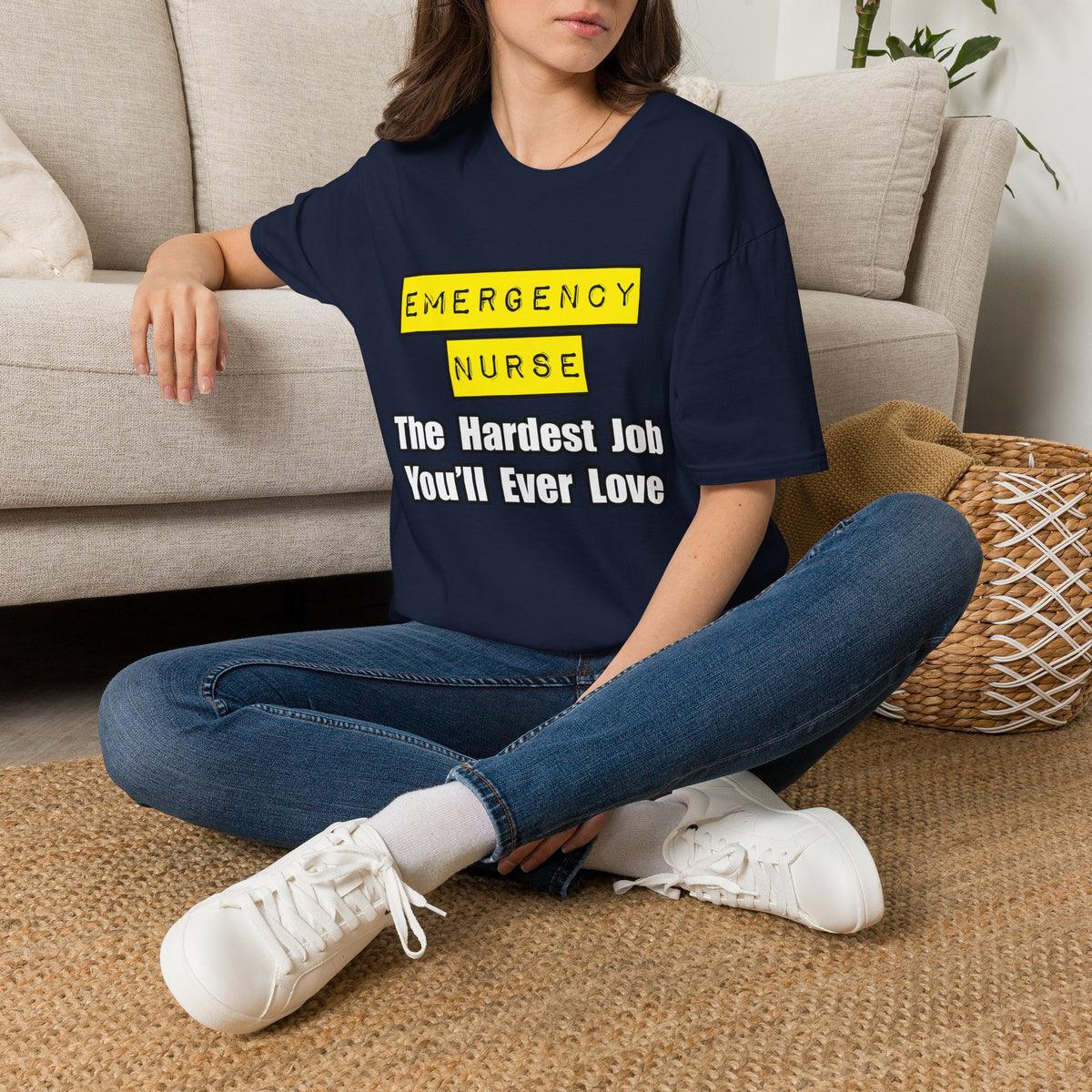 Emergency Nurse...Hardest Job You'll Ever Love - Unisex Softstyle T-Shirt