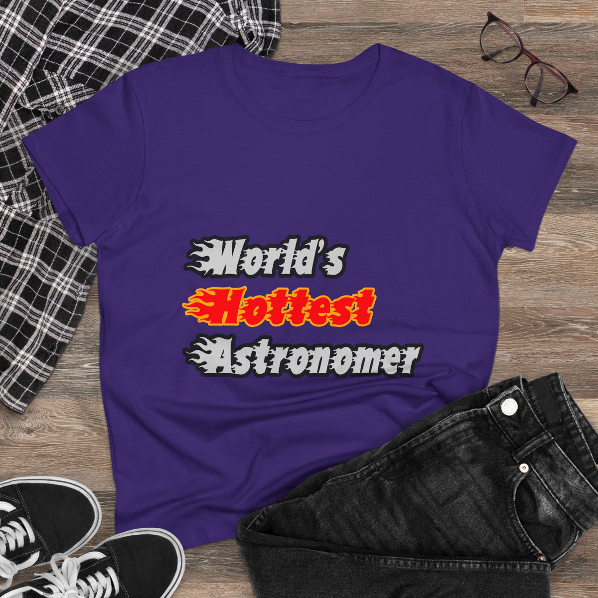 World's Hottest Astronomer - Women's Midweight Cotton Tee