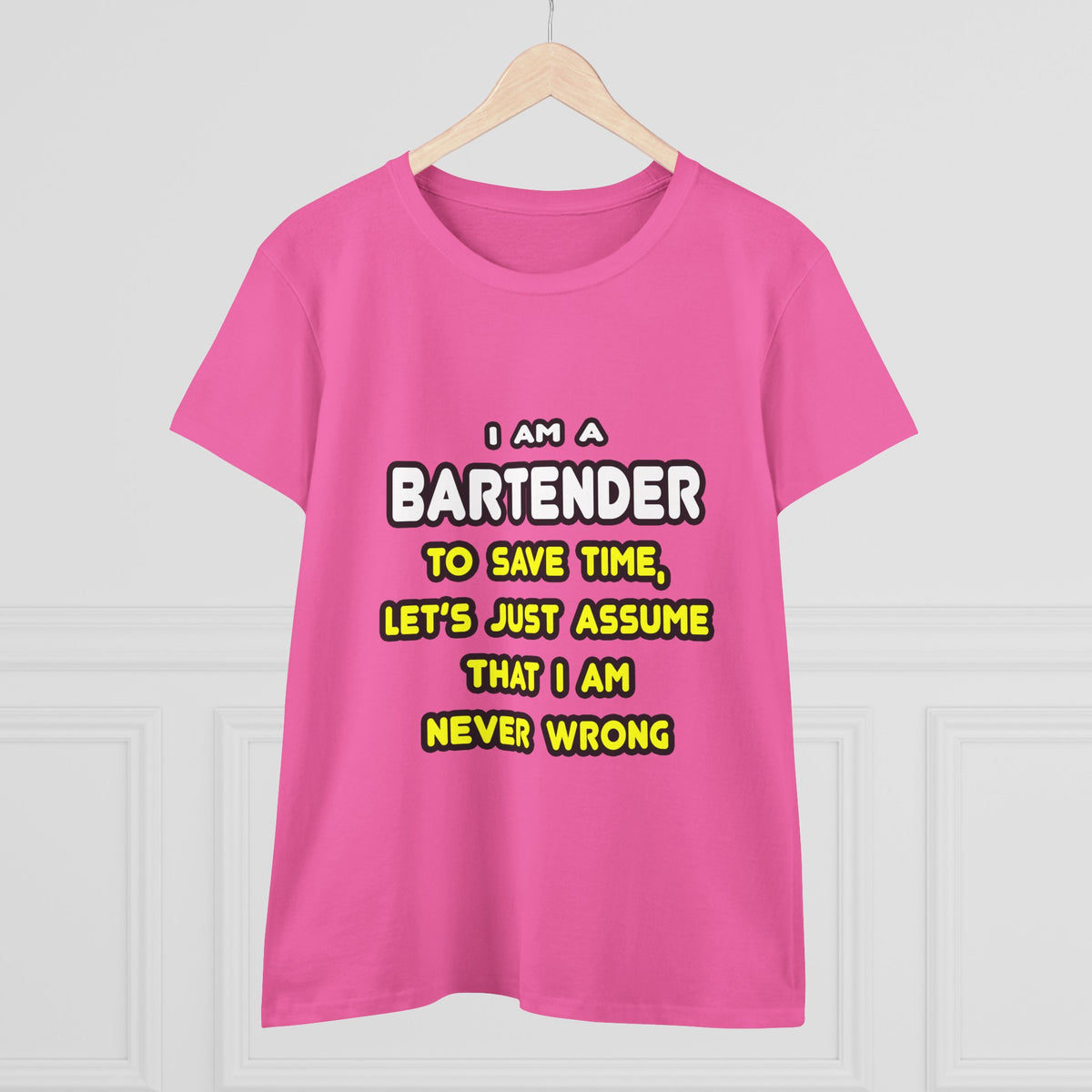 Funny Bartender T Shirts and Gifts - Women's Midweight Cotton Tee