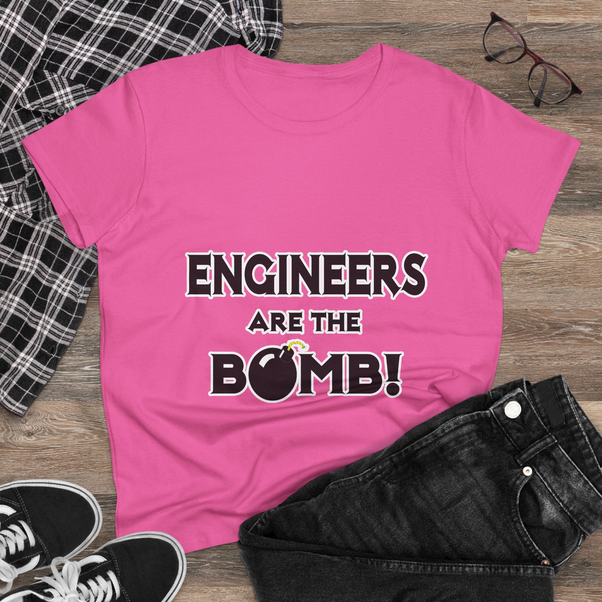 Engineers Are The Bomb! (2) - Women's Midweight Cotton Tee