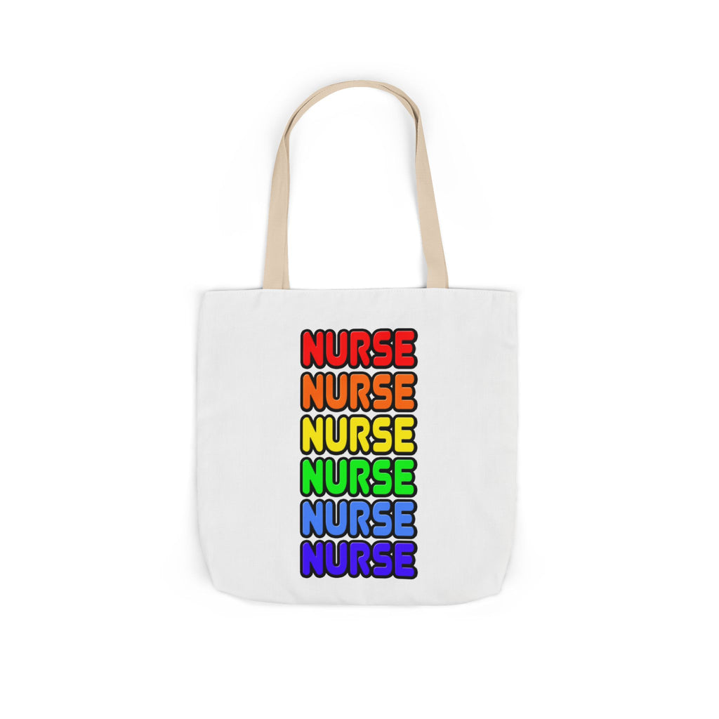 Rainbow Nurse - Canvas Tote Bag, 5-Color Straps