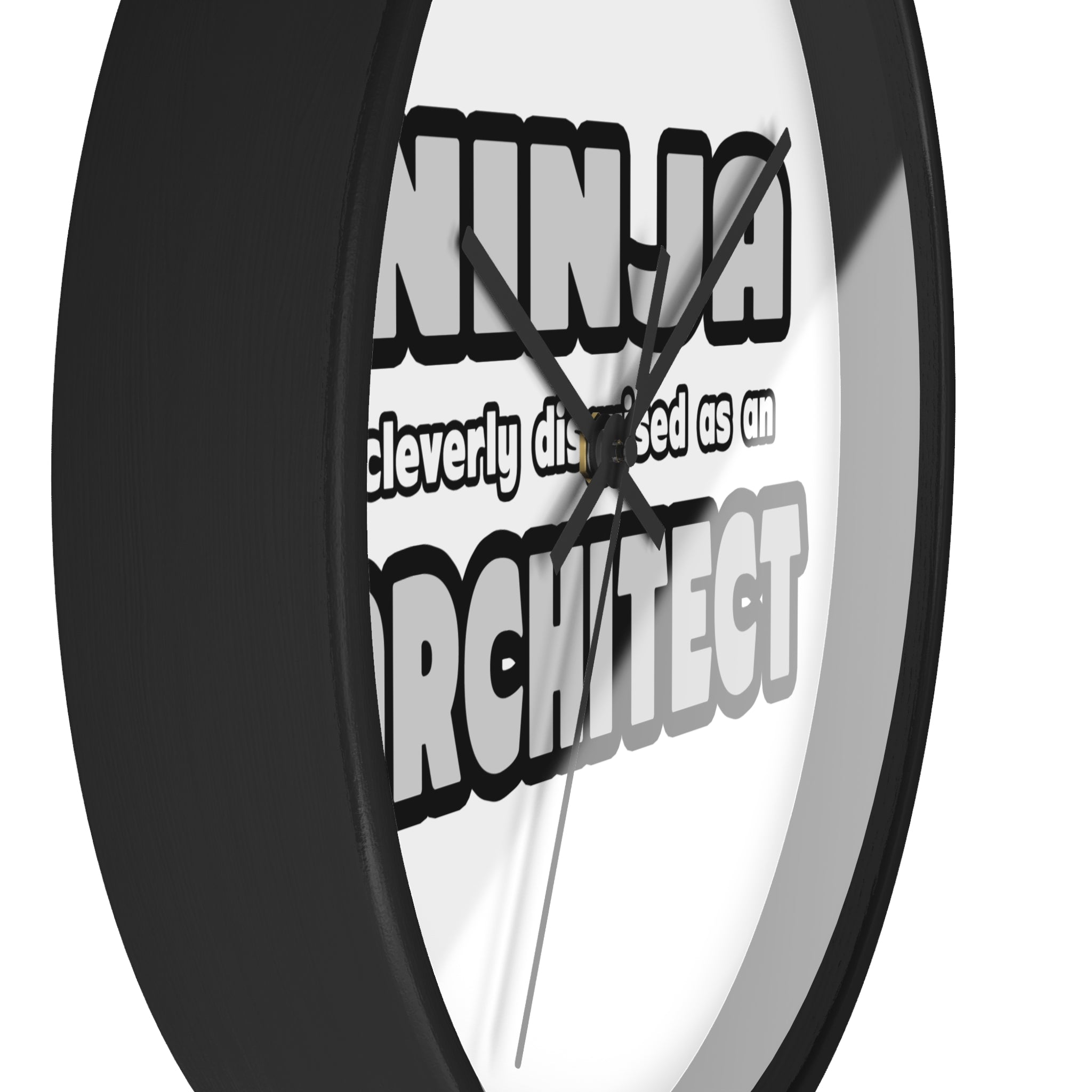 Ninja Cleverly Disguised As An Architect - Wall Clock