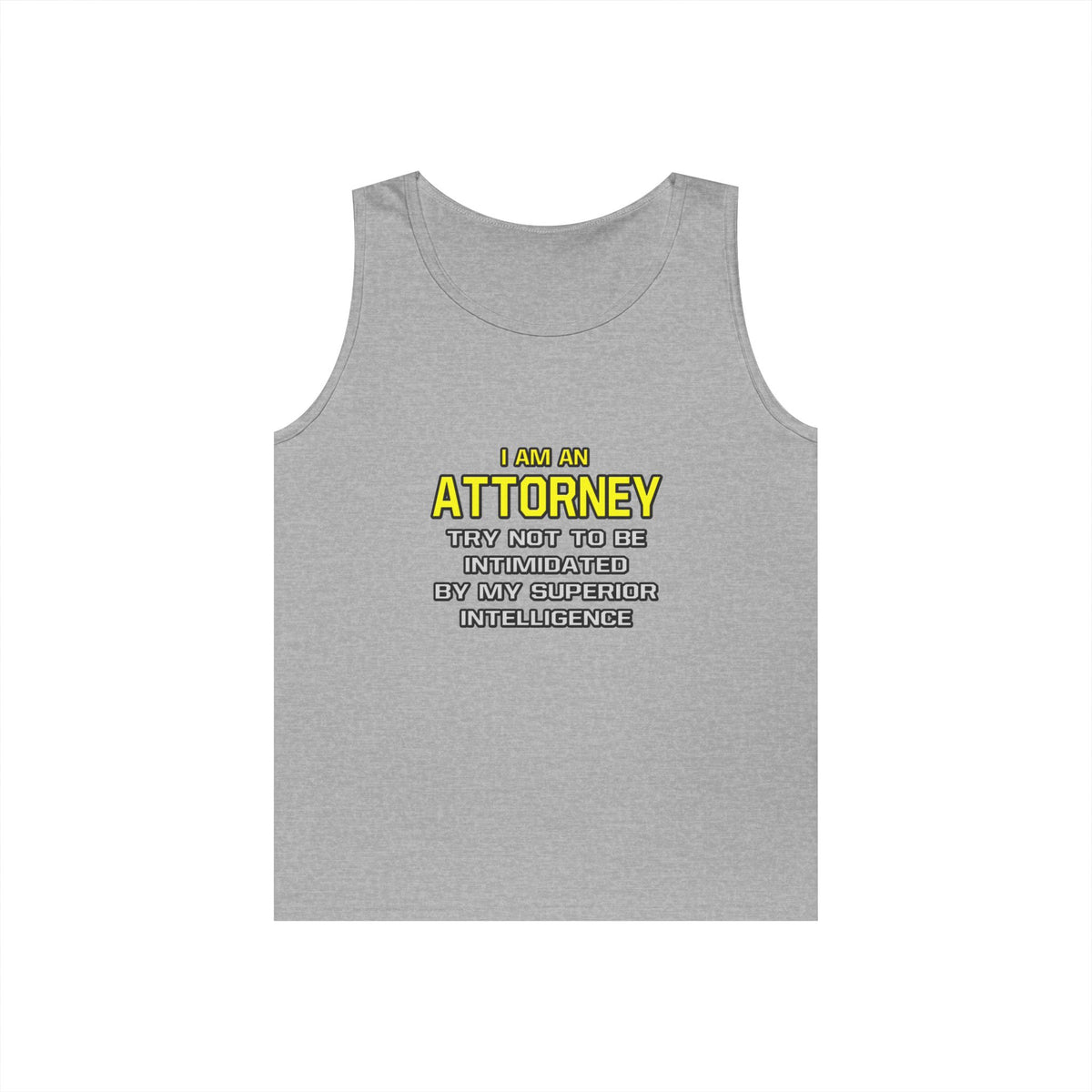 Attorney...Superior Intelligence - Unisex Heavy Cotton Tank Top