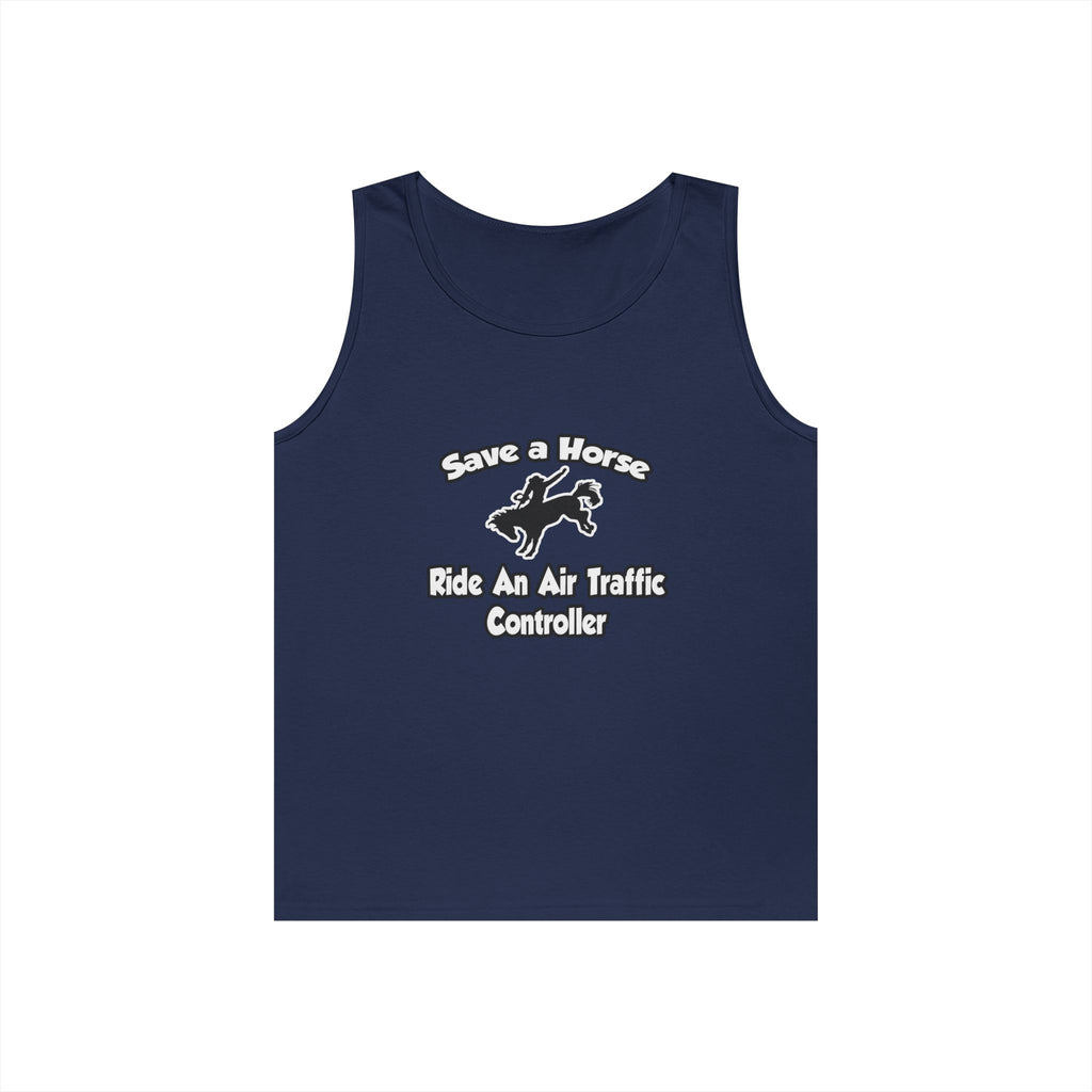 Save a Horse, Ride an Air Traffic Controller - Unisex Heavy Cotton Tank Top