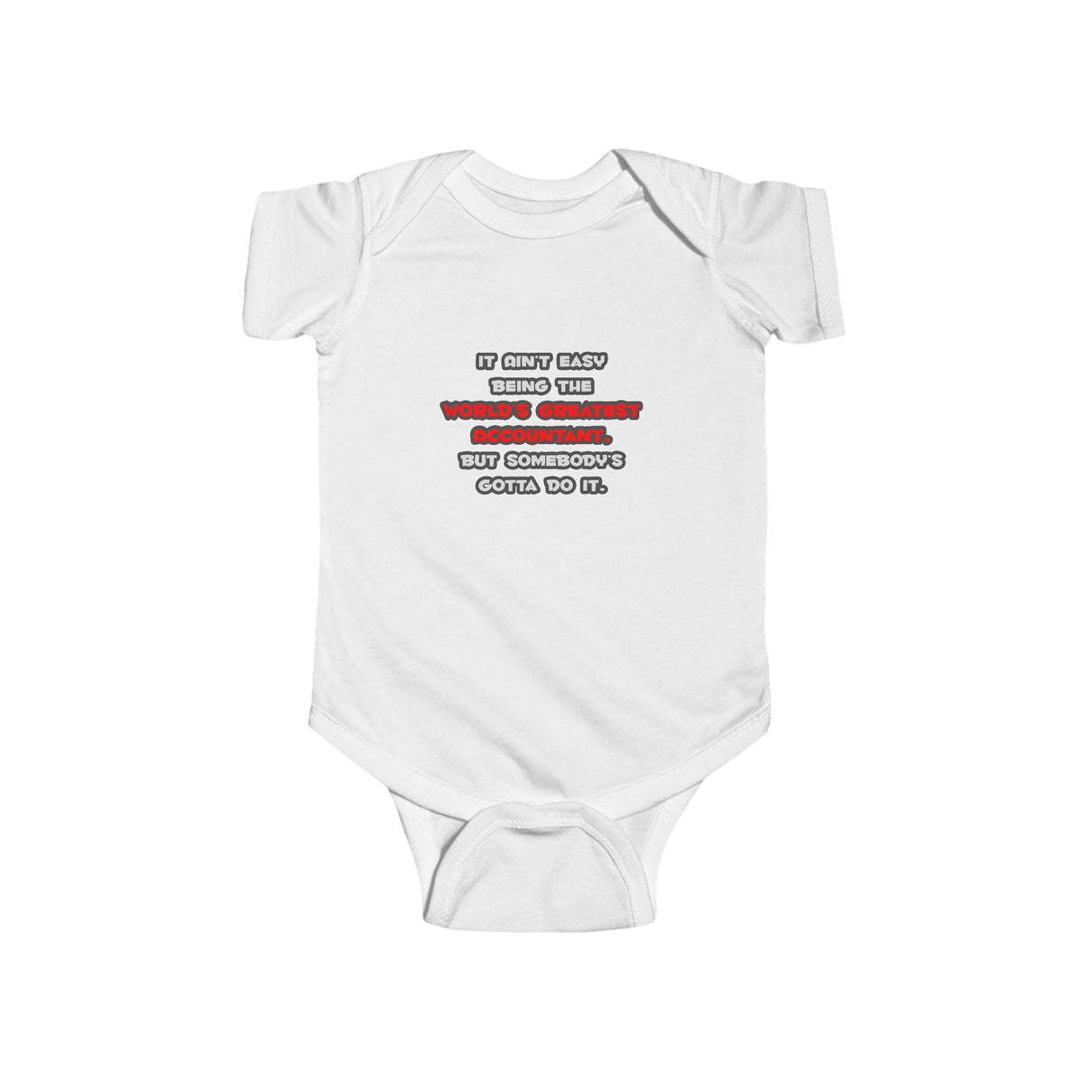 World's Greatest Accountant Joke - Infant Fine Jersey Bodysuit