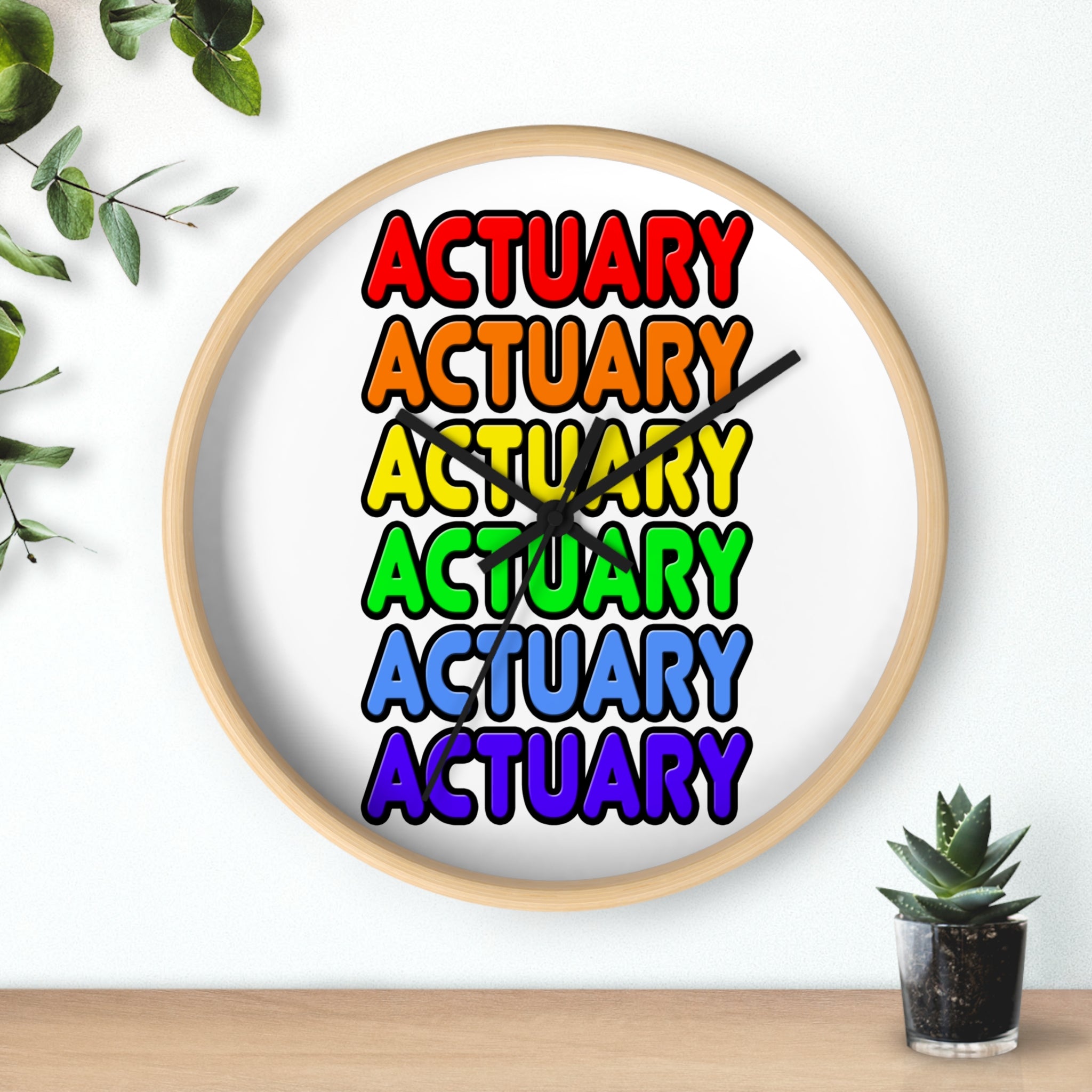Rainbow Actuary - Wall Clock