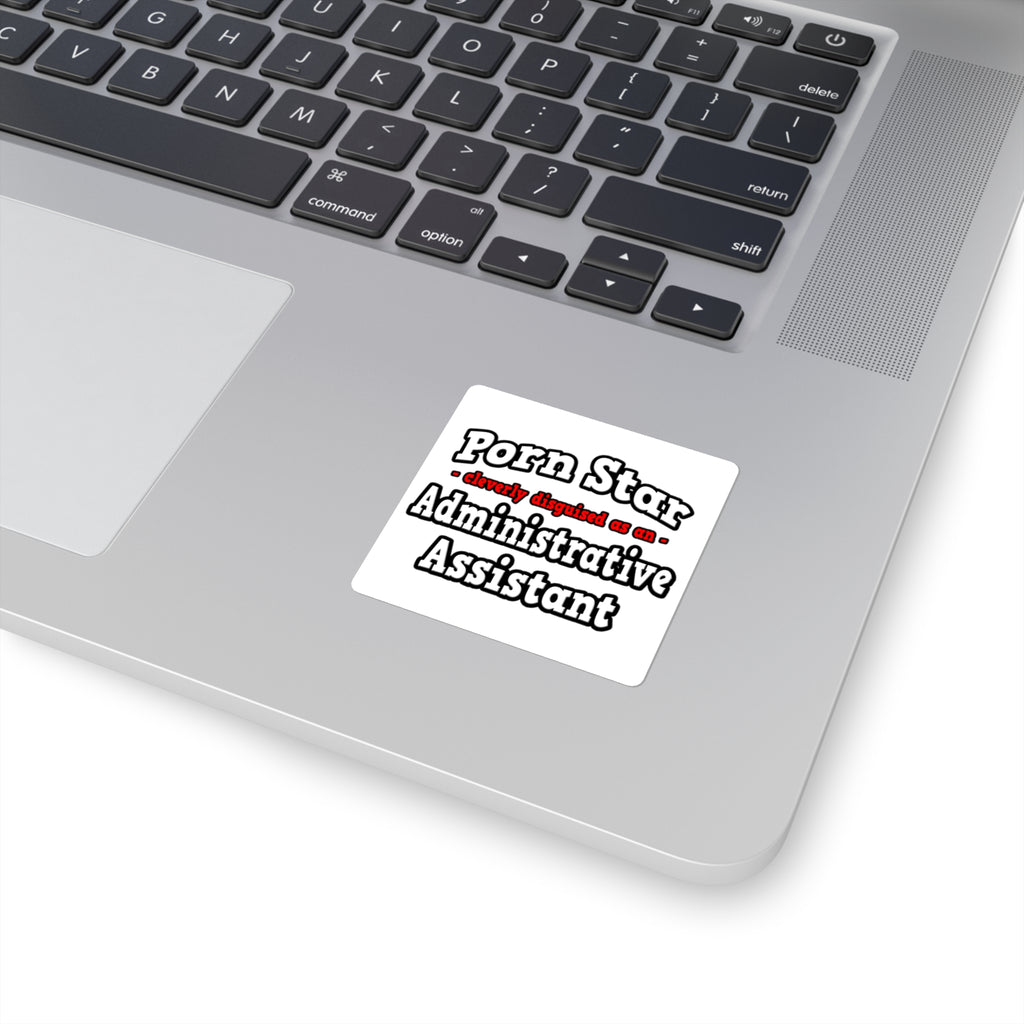 Porn Star...Administrative Assistant - Square Stickers