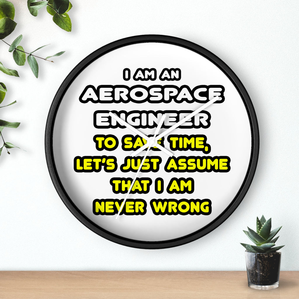 Funny Aerospace Engineer T Shirts and Gifts - Wall Clock