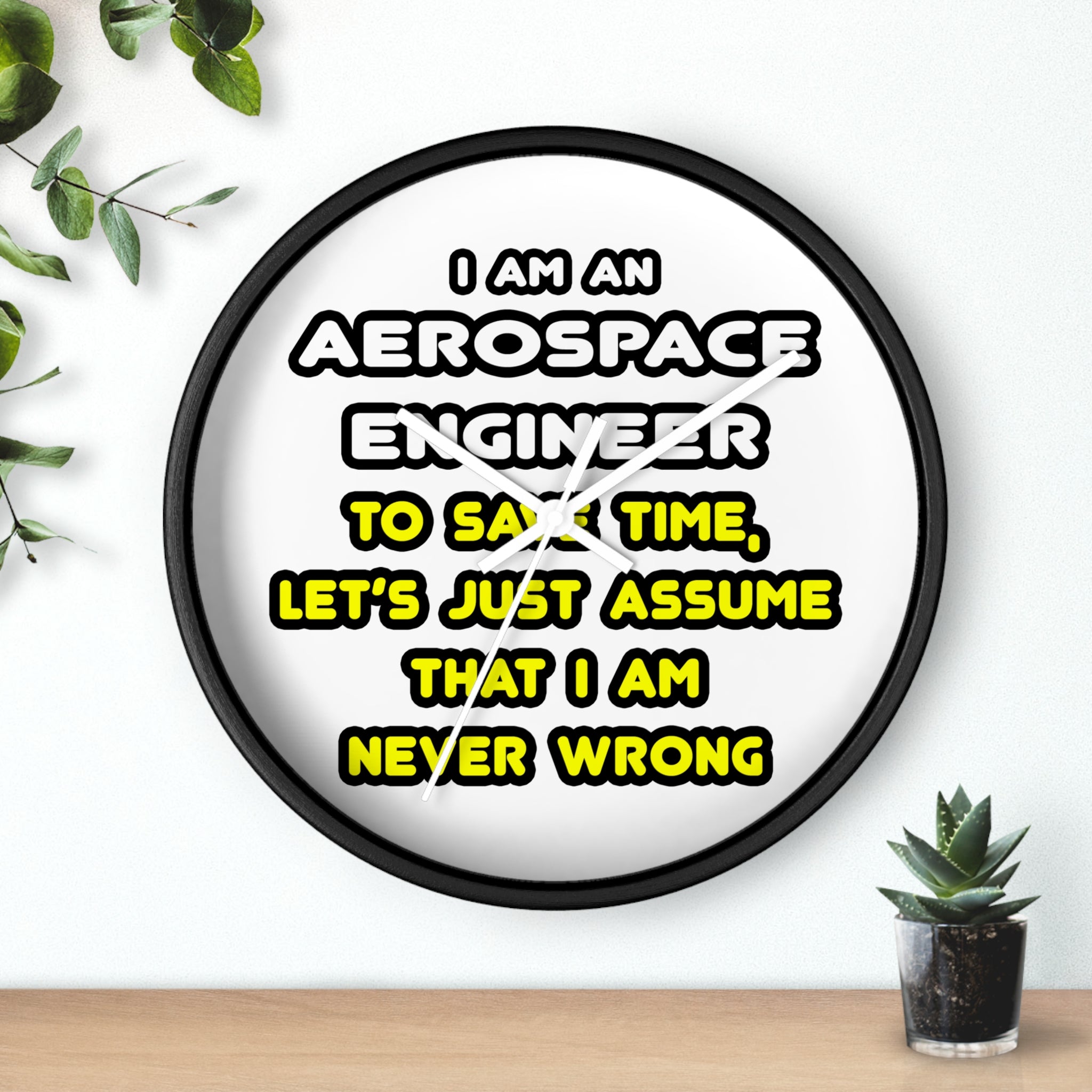 Funny Aerospace Engineer T Shirts and Gifts - Wall Clock