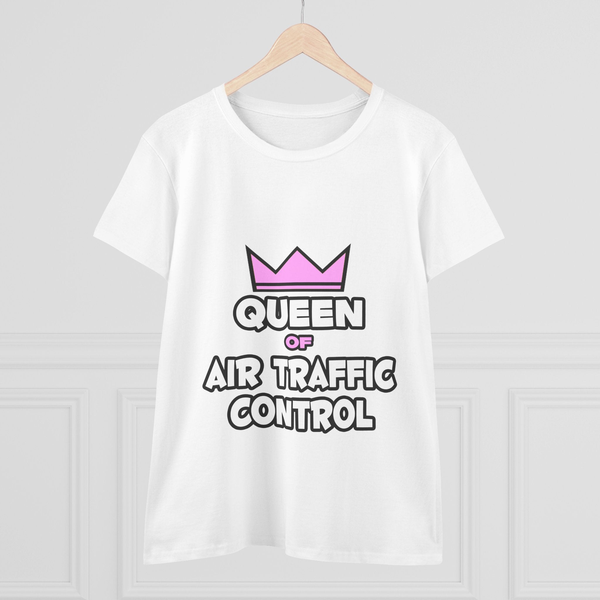 Queen of Air Traffic Control - Women's Midweight Cotton Tee