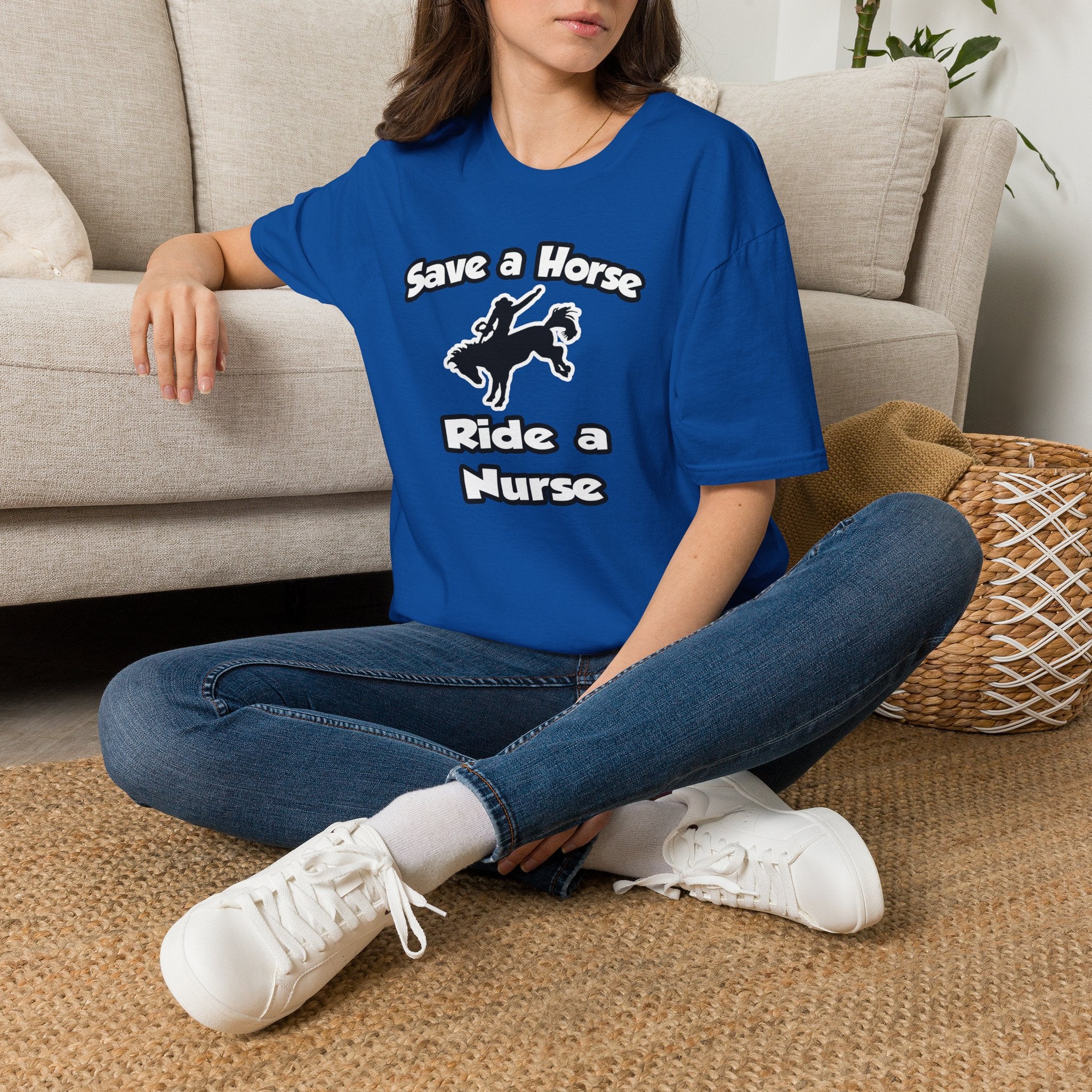 Save a Horse .. Ride a Nurse - Unisex Softstyle T-Shirt