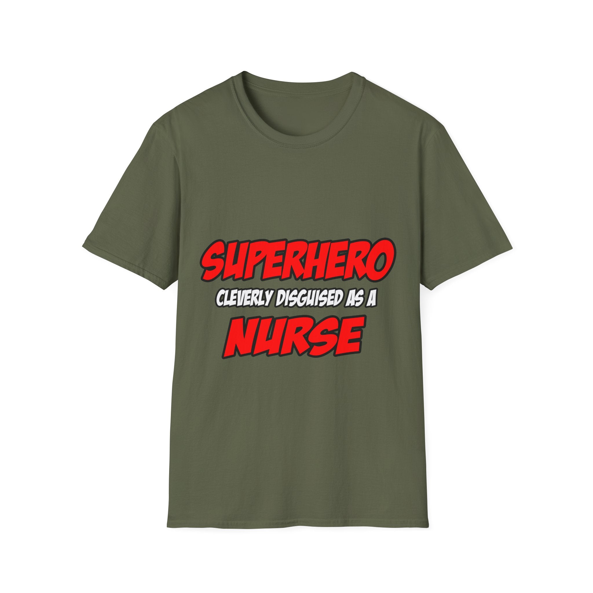 Superhero...Nurse - Unisex Softstyle T-Shirt