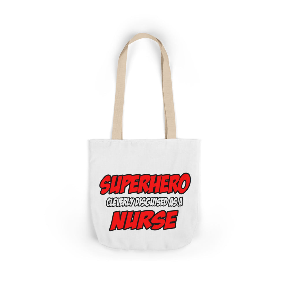 Superhero...Nurse - Canvas Tote Bag, 5-Color Straps