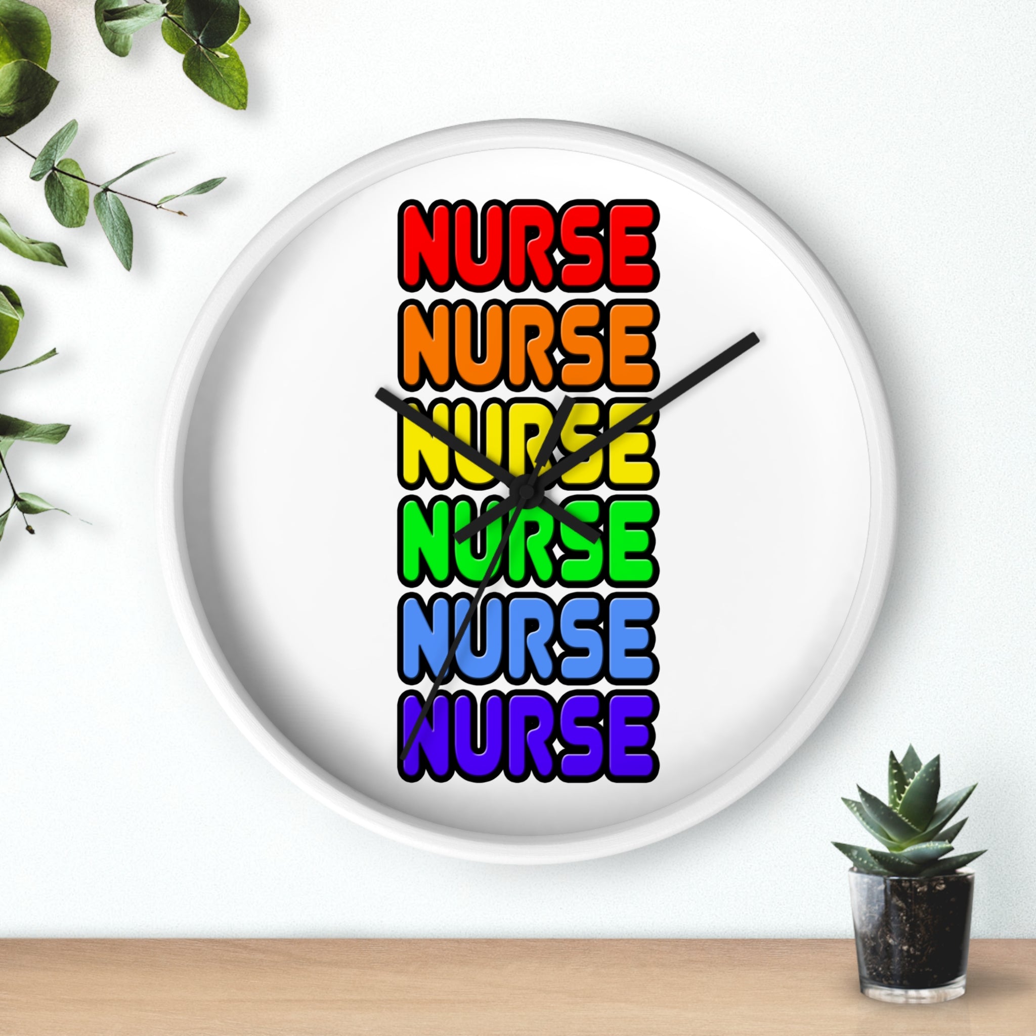 Rainbow Nurse - Wall Clock