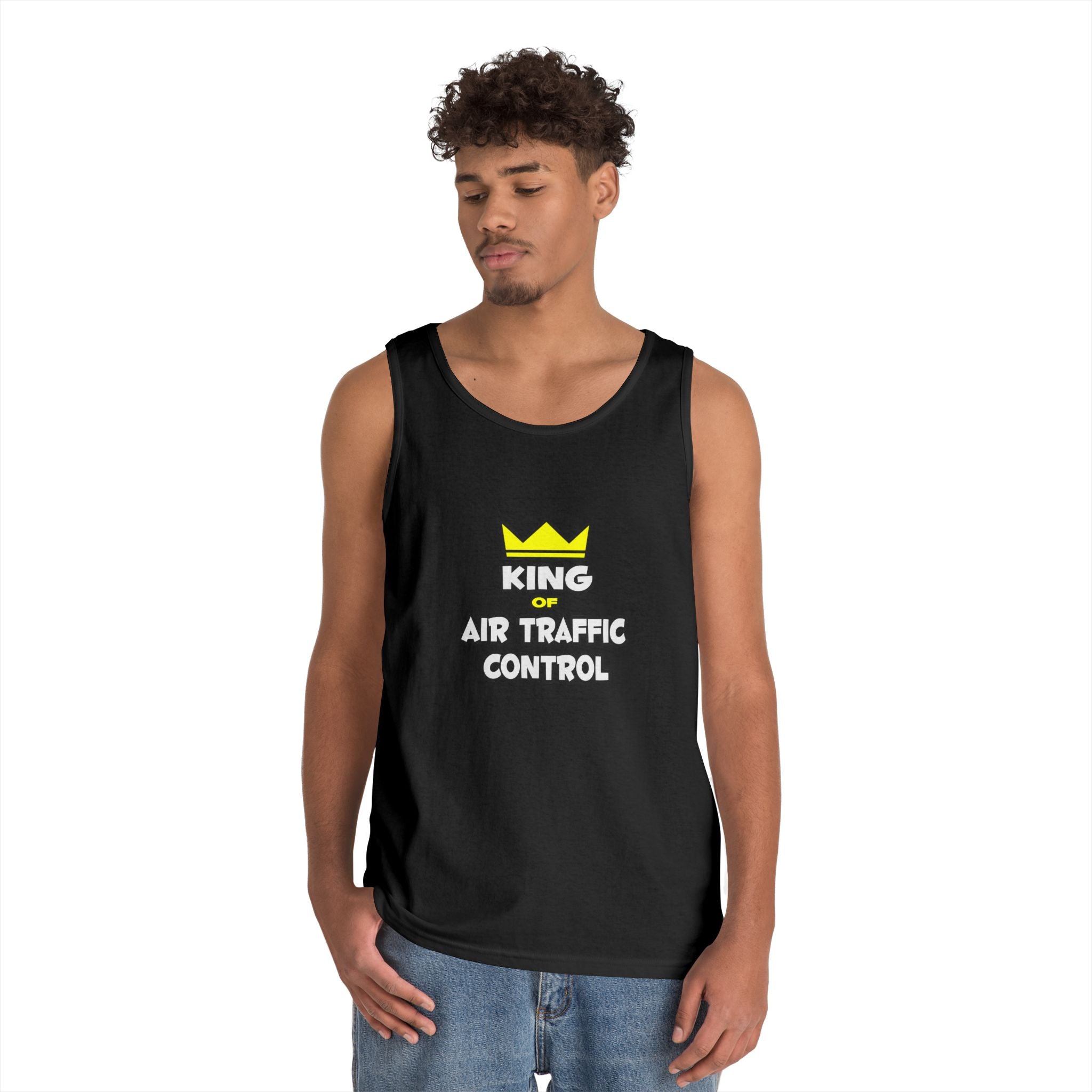 King of Air Traffic Control - Unisex Heavy Cotton Tank Top
