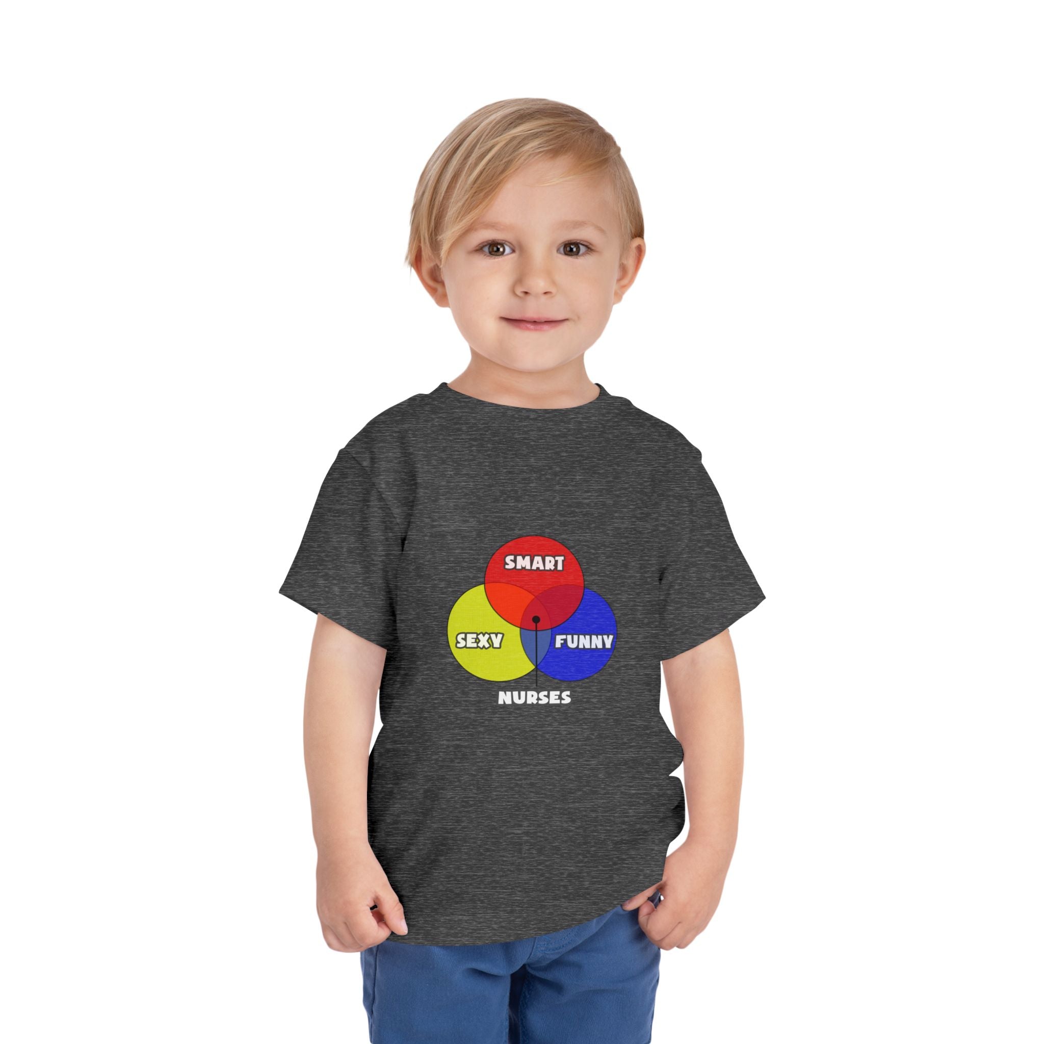 Venn Diagram .. Nurses - Toddler Short Sleeve Tee