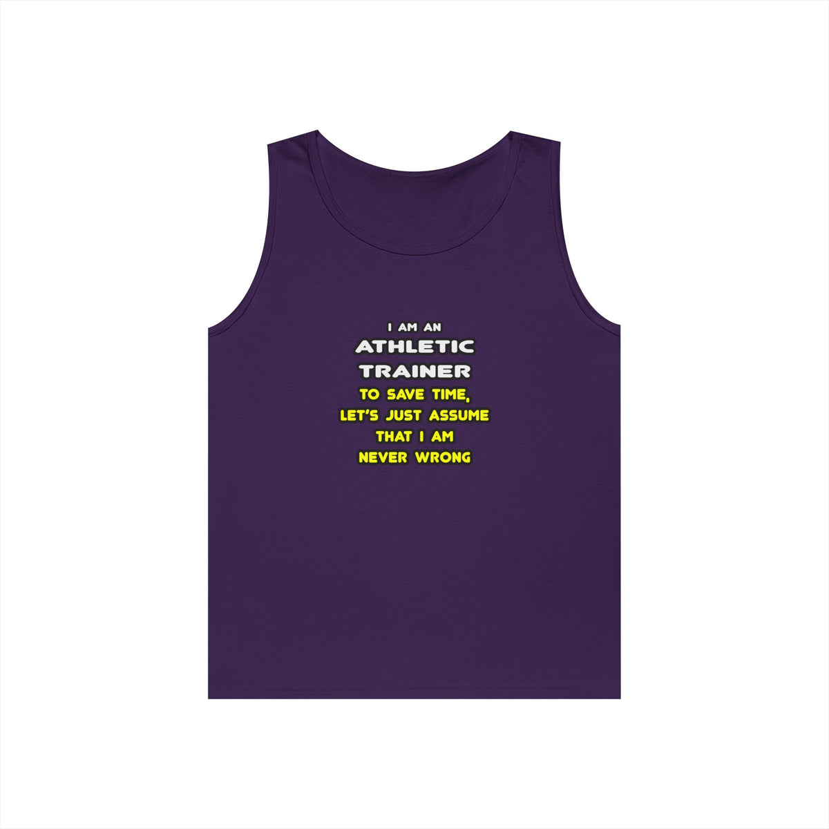 Funny Athletic Trainer T Shirts - Unisex Heavy Cotton Tank Top