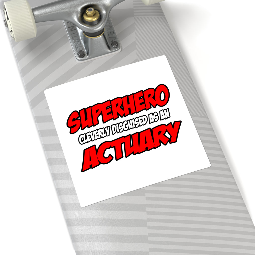 Superhero...Actuary - Square Stickers