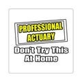 Professional Actuary...Don't Try This At Home - Square Stickers