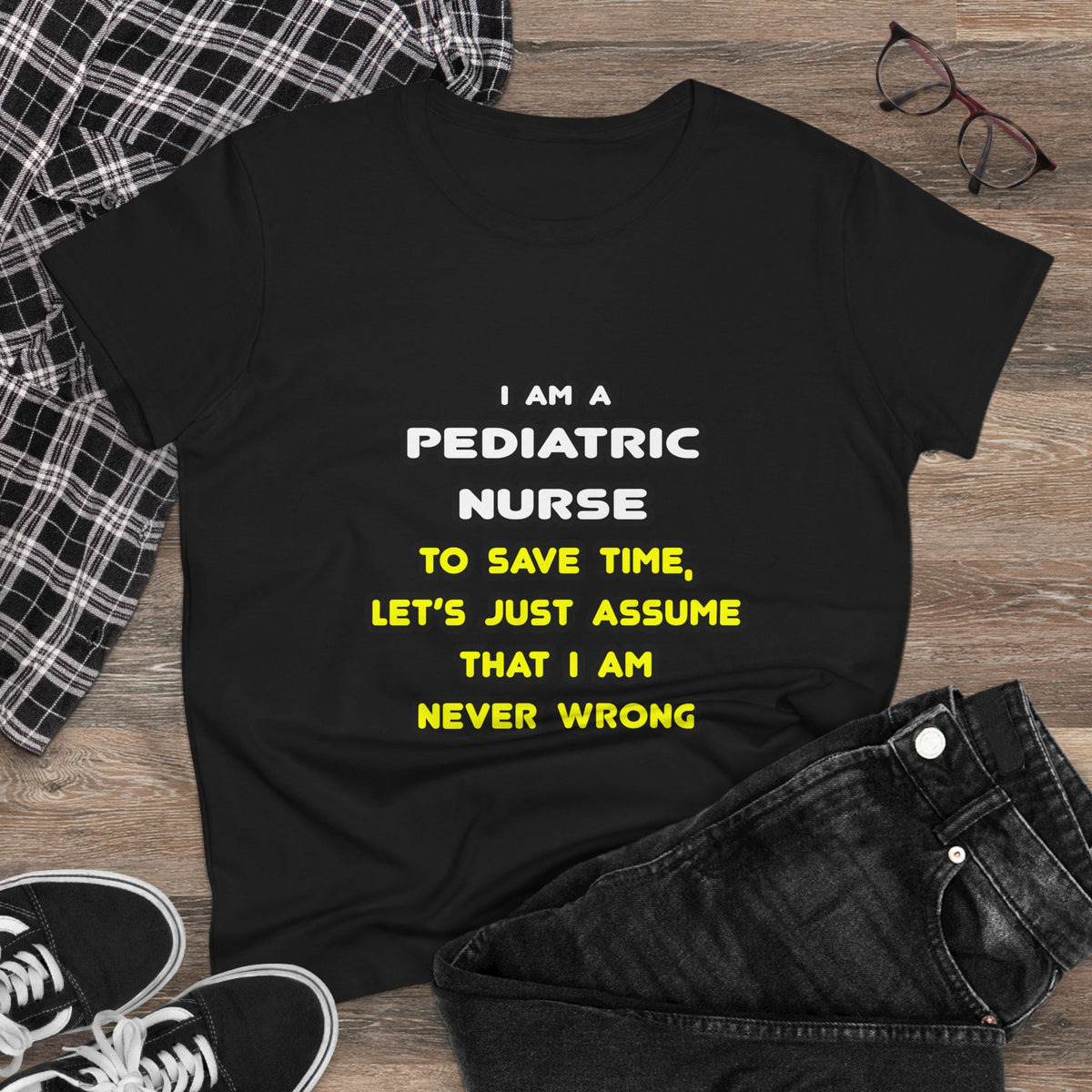 Funny Pediatric Nurse T Shirts and Gifts - Women's Midweight Cotton Tee