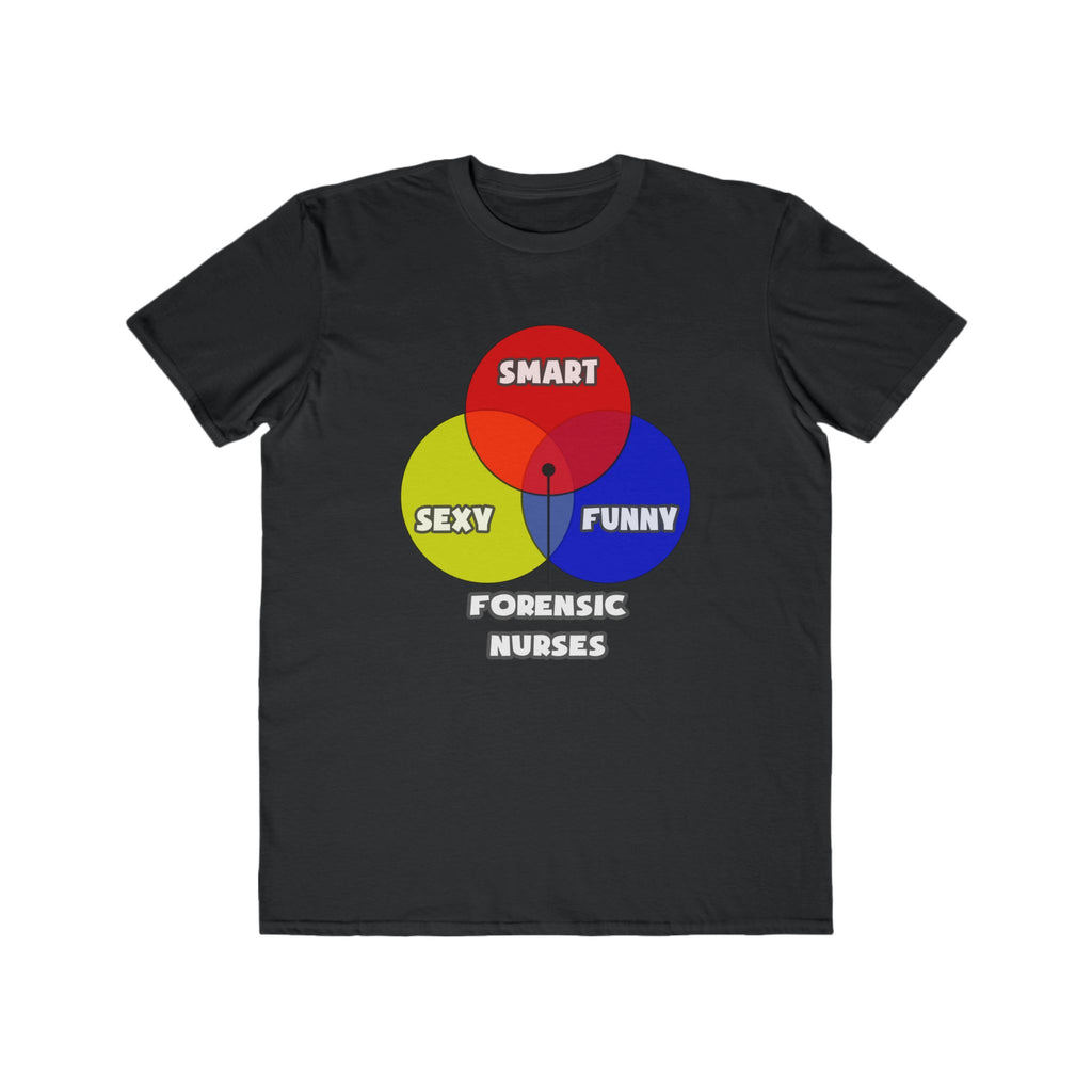 Venn Diagram .. Forensic Nurses - Men's Lightweight Fashion Tee