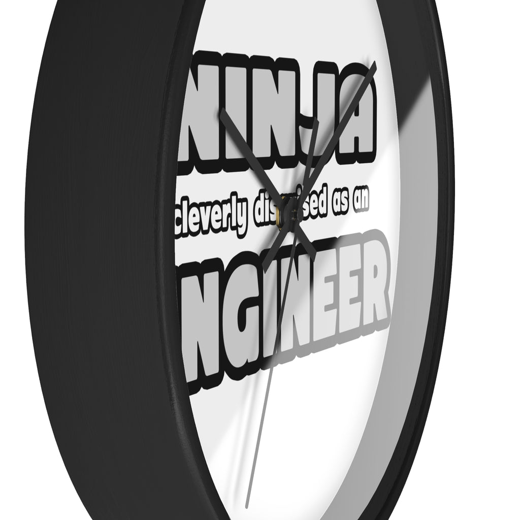 Ninja Cleverly Disguised As An Engineer - Wall Clock
