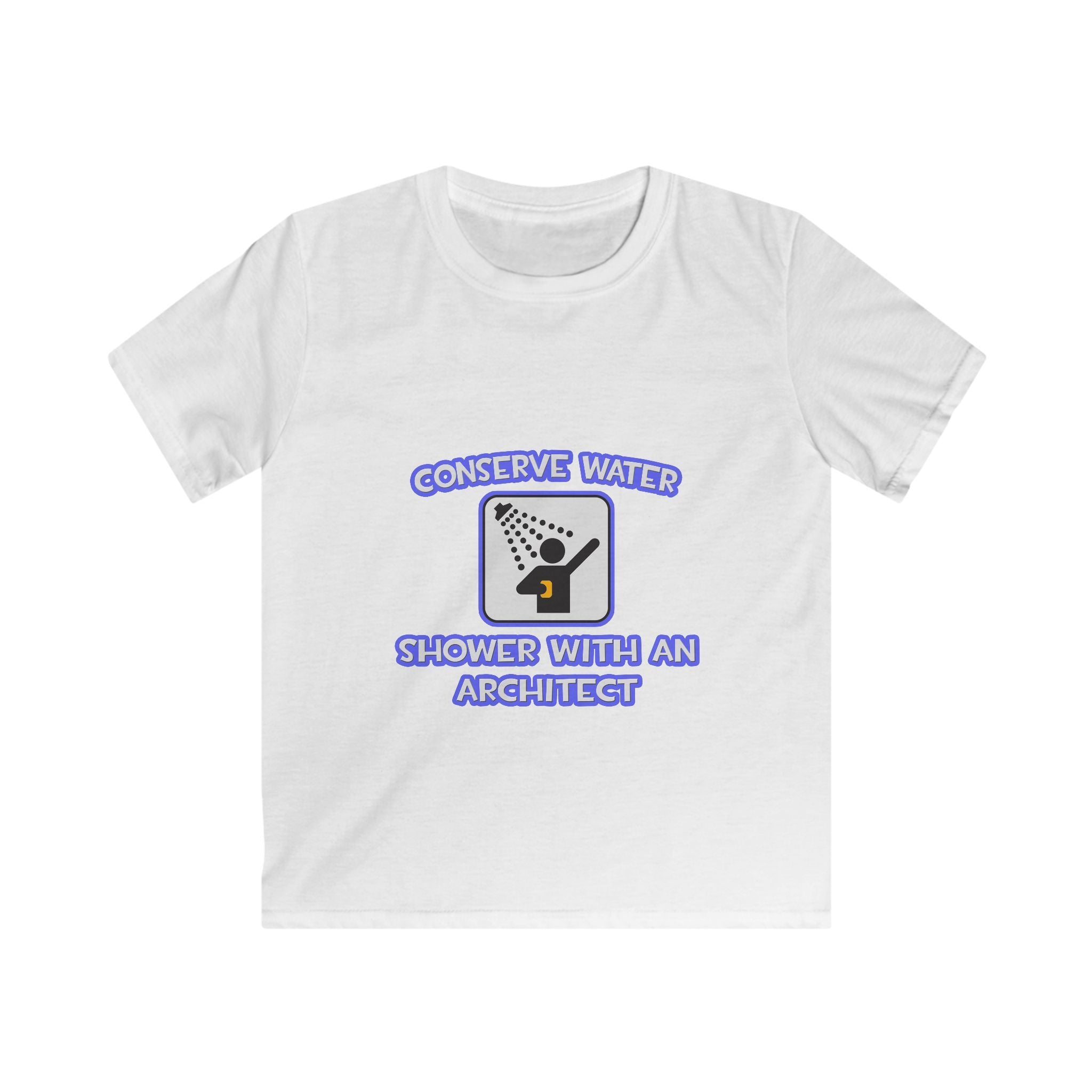 Conserve Water .. Shower With an Architect - Kids Softstyle Tee