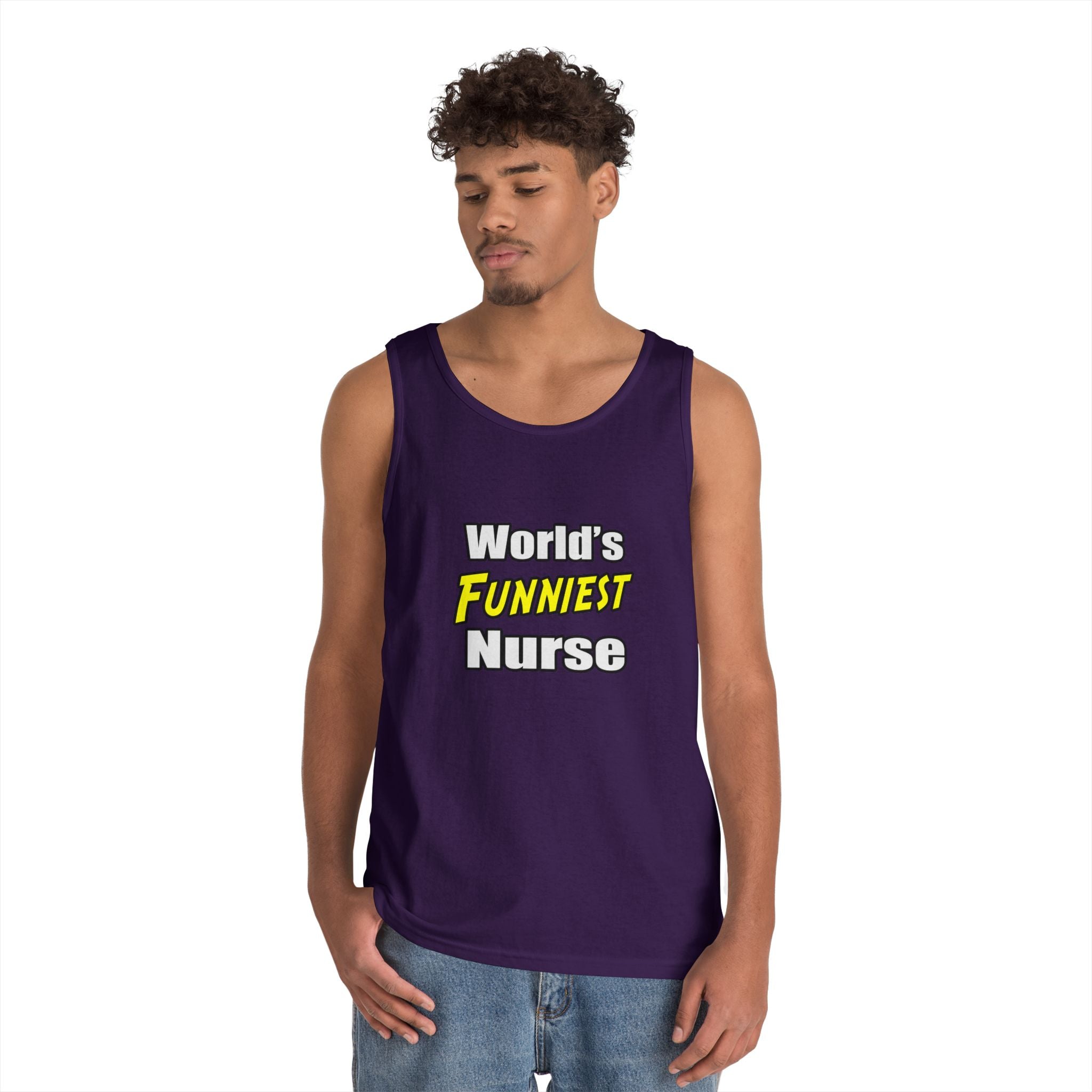 World's Funniest Nurse - Unisex Heavy Cotton Tank Top