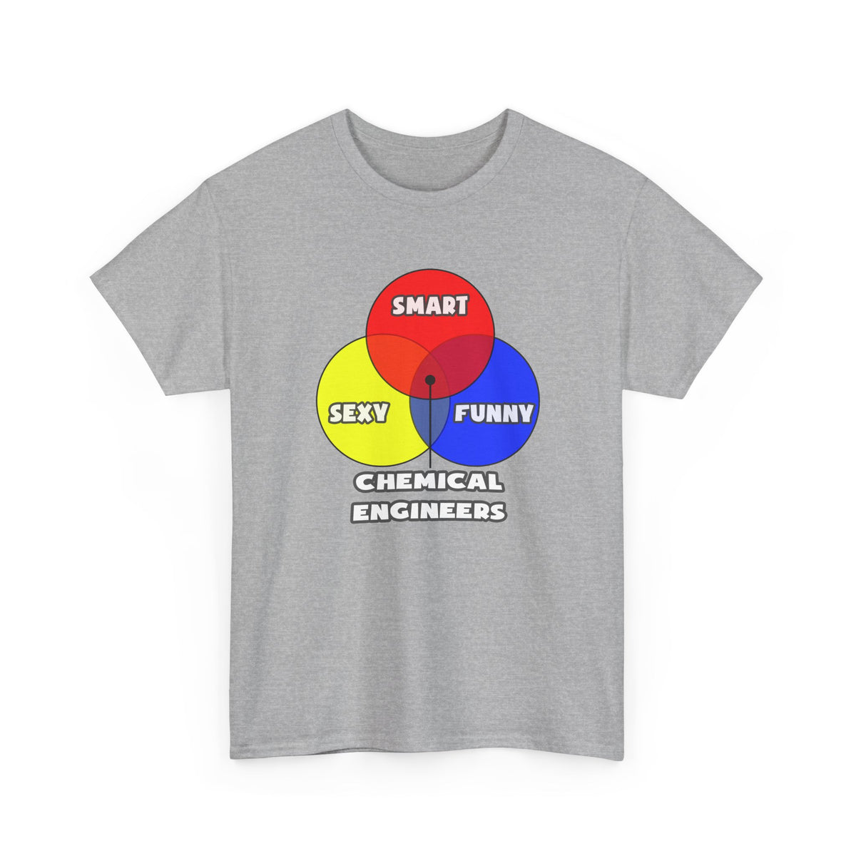 Venn Diagram .. Chemical Engineers - Unisex Heavy Cotton Tee