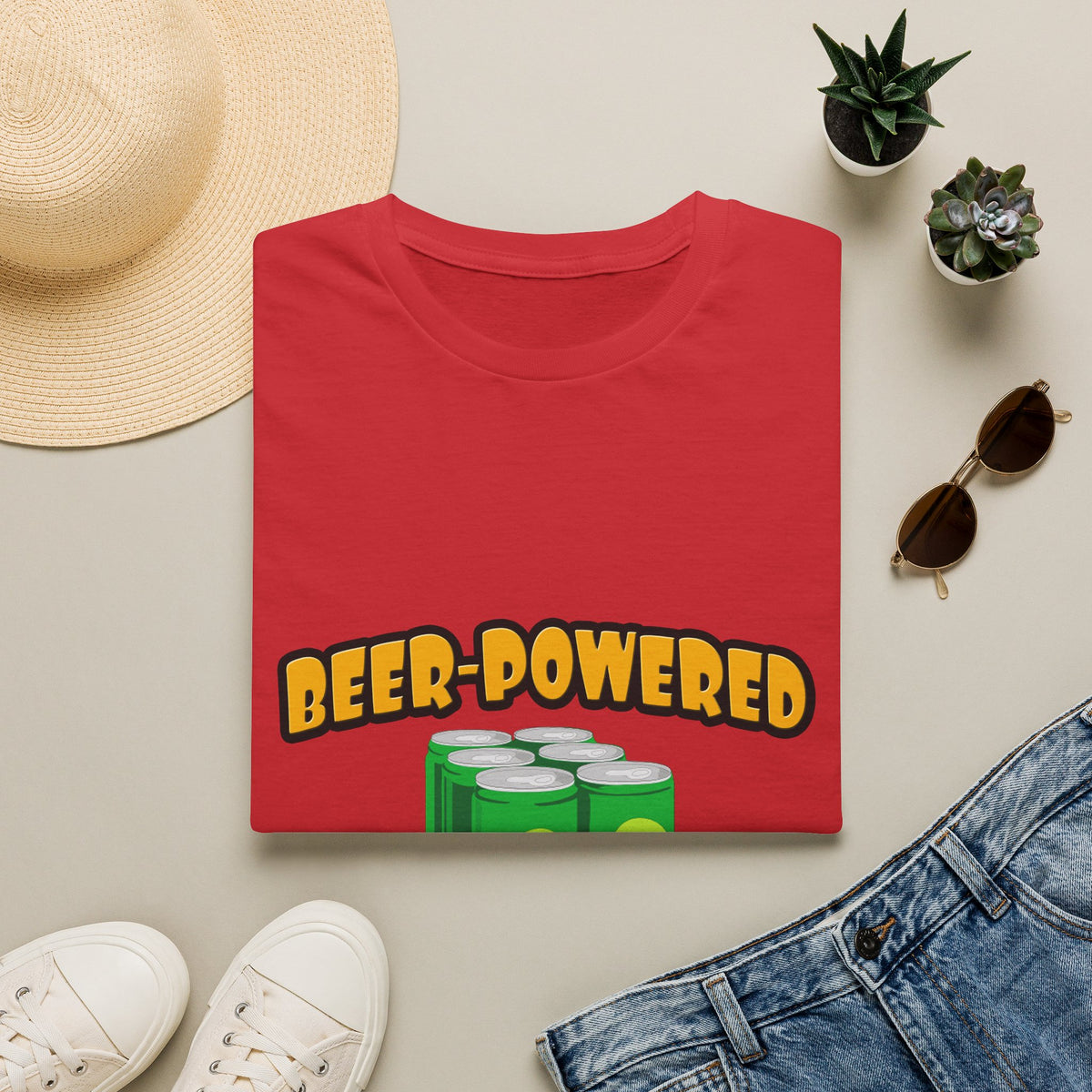 Beer Powered Teacher - Unisex Softstyle T-Shirt