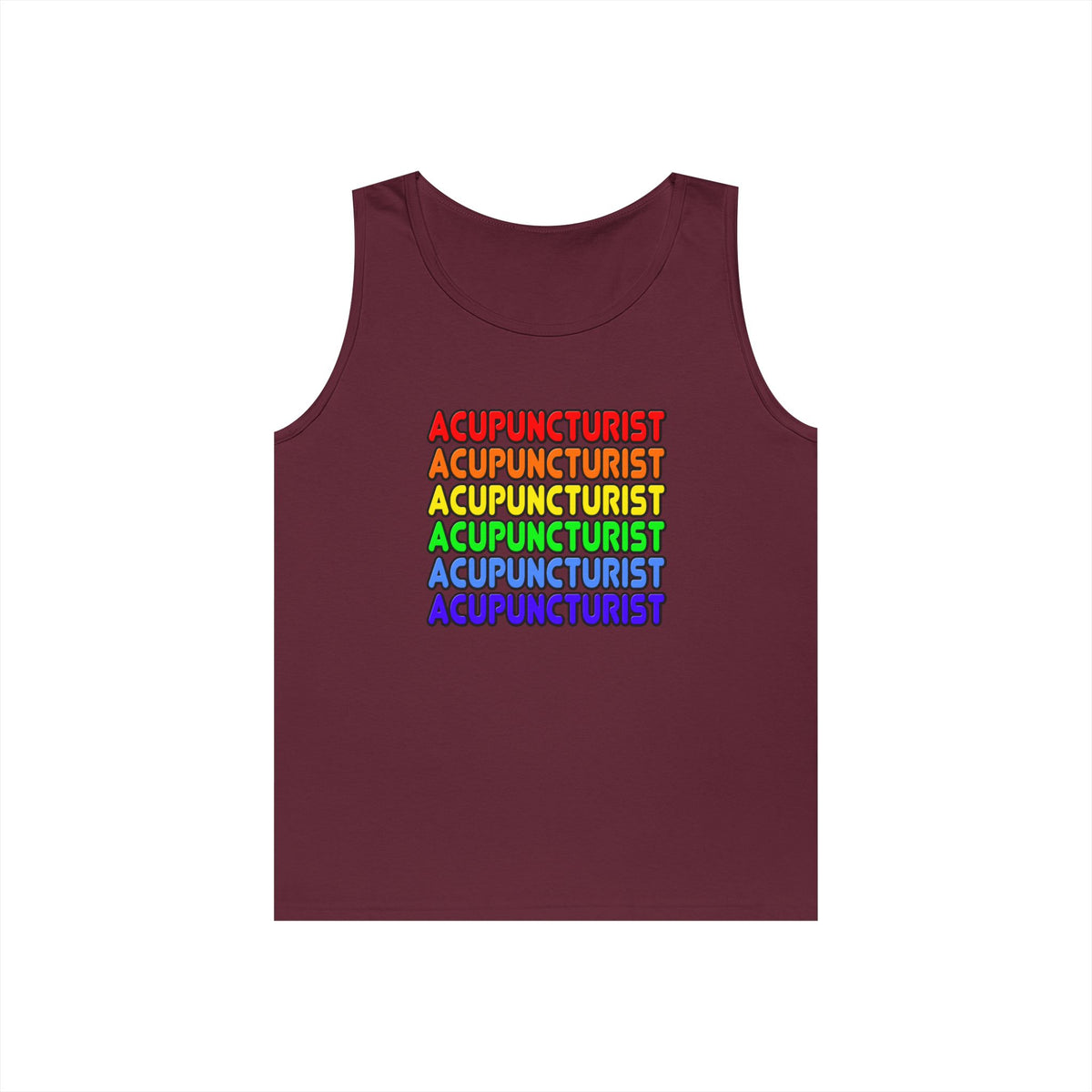 Rainbow Acupuncturist - Unisex Heavy Cotton Tank Top